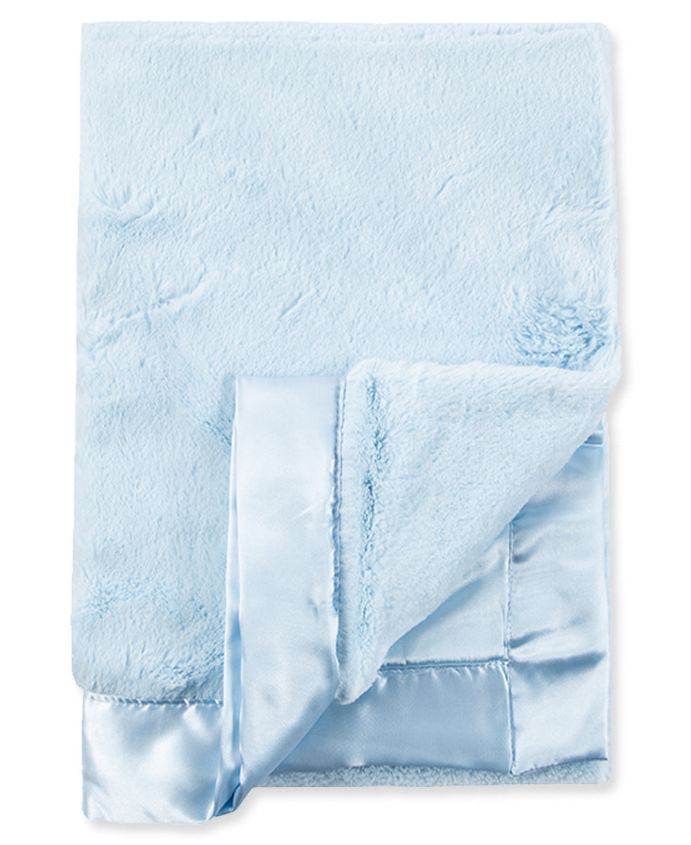 Blue Plush Receiving Blanket - Little Me