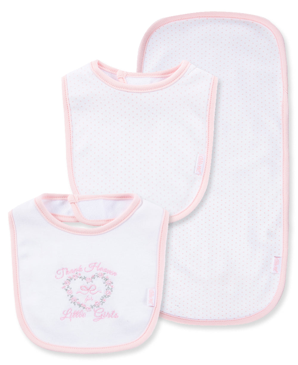 Thank Heaven For Little Girls Bib & Burp Set