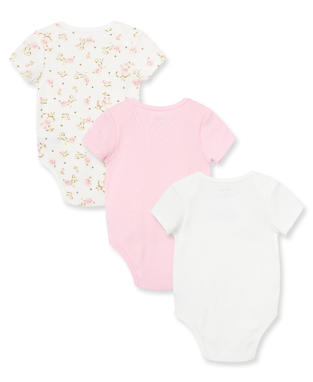 Vintage Rose 3-Pack Bodysuits - Little Me