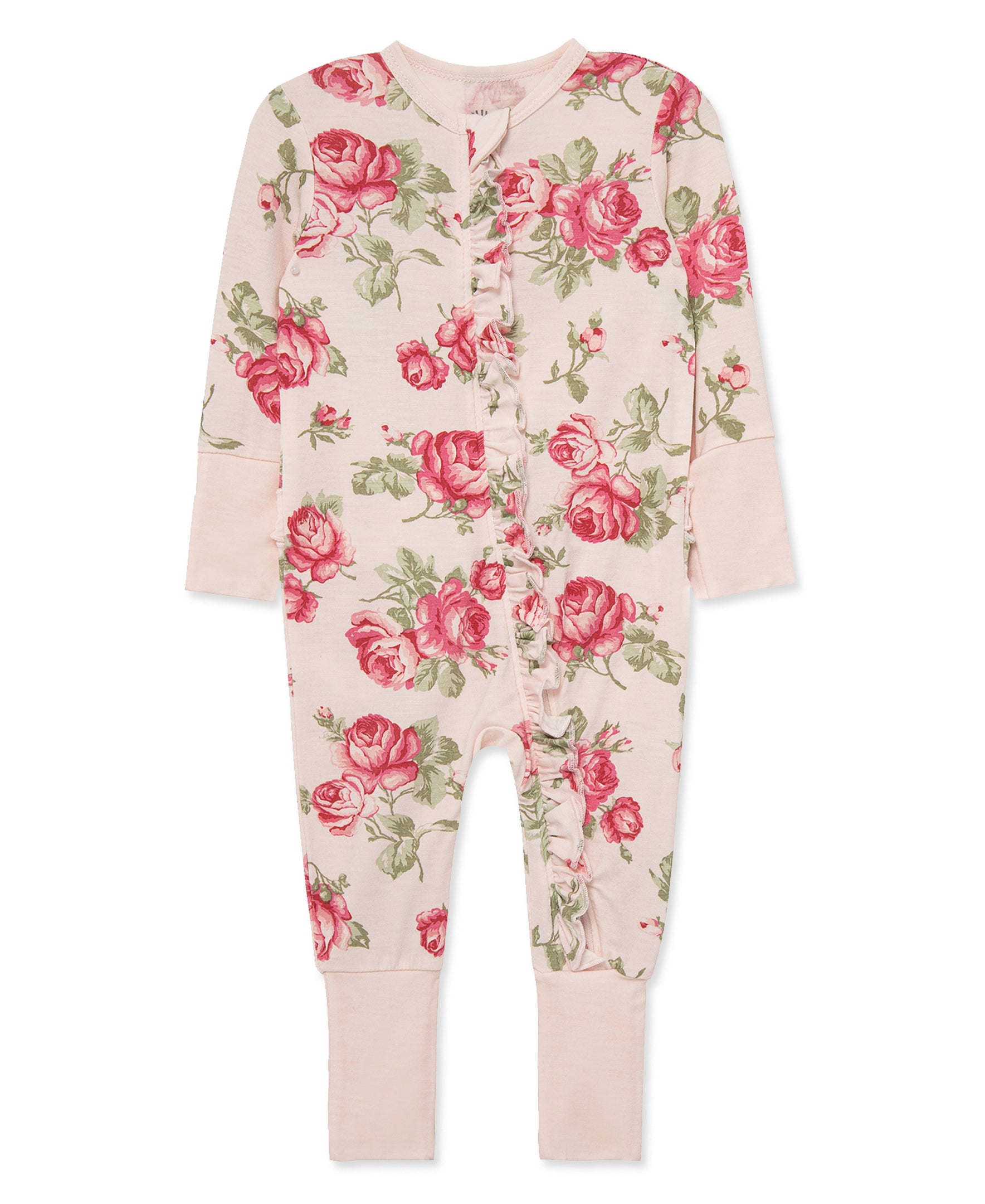 Lavish Roses Convertible Coverall (NB-9M) - Little Me
