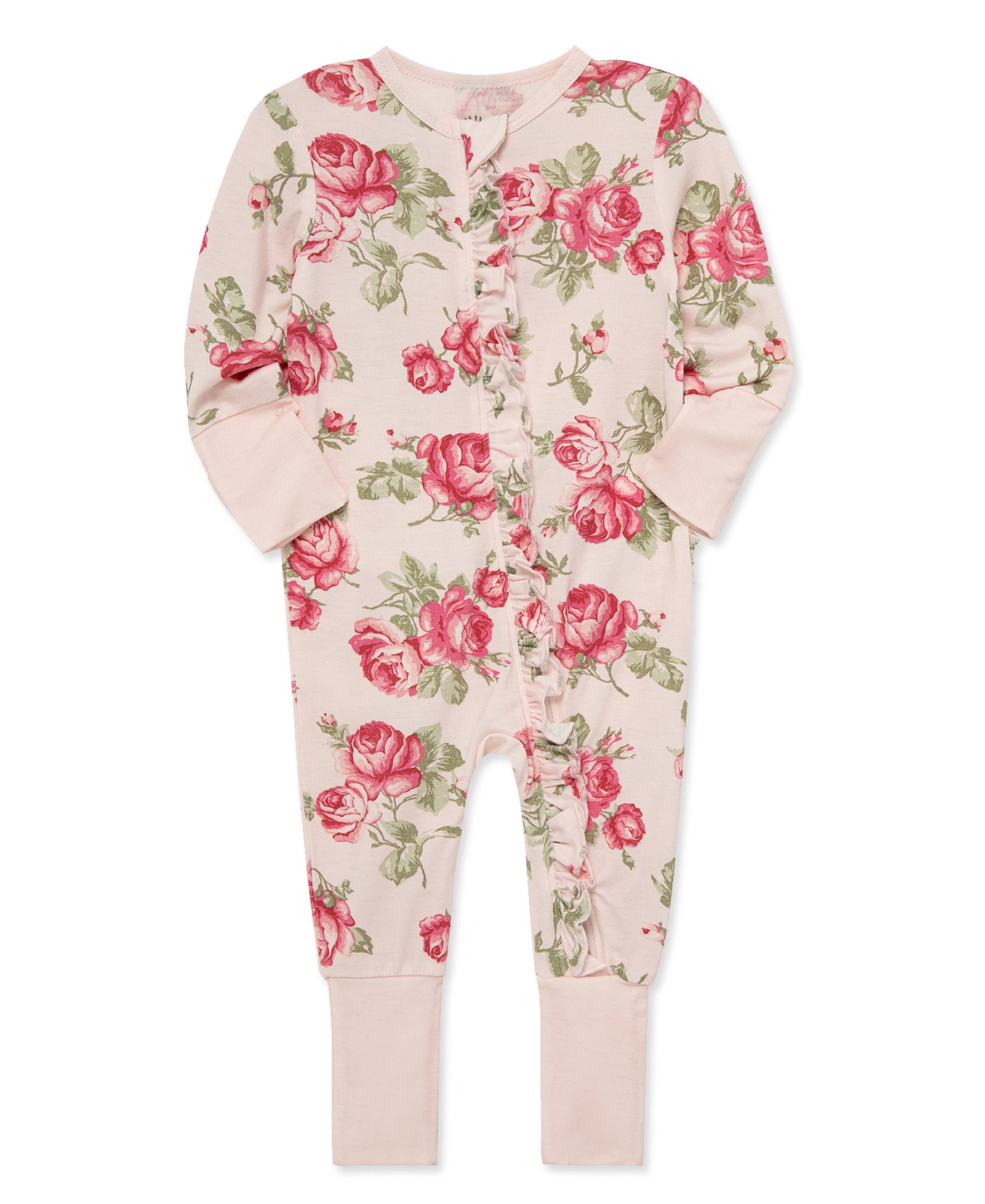 Lavish Roses Convertible Coverall (NB-9M) - Little Me