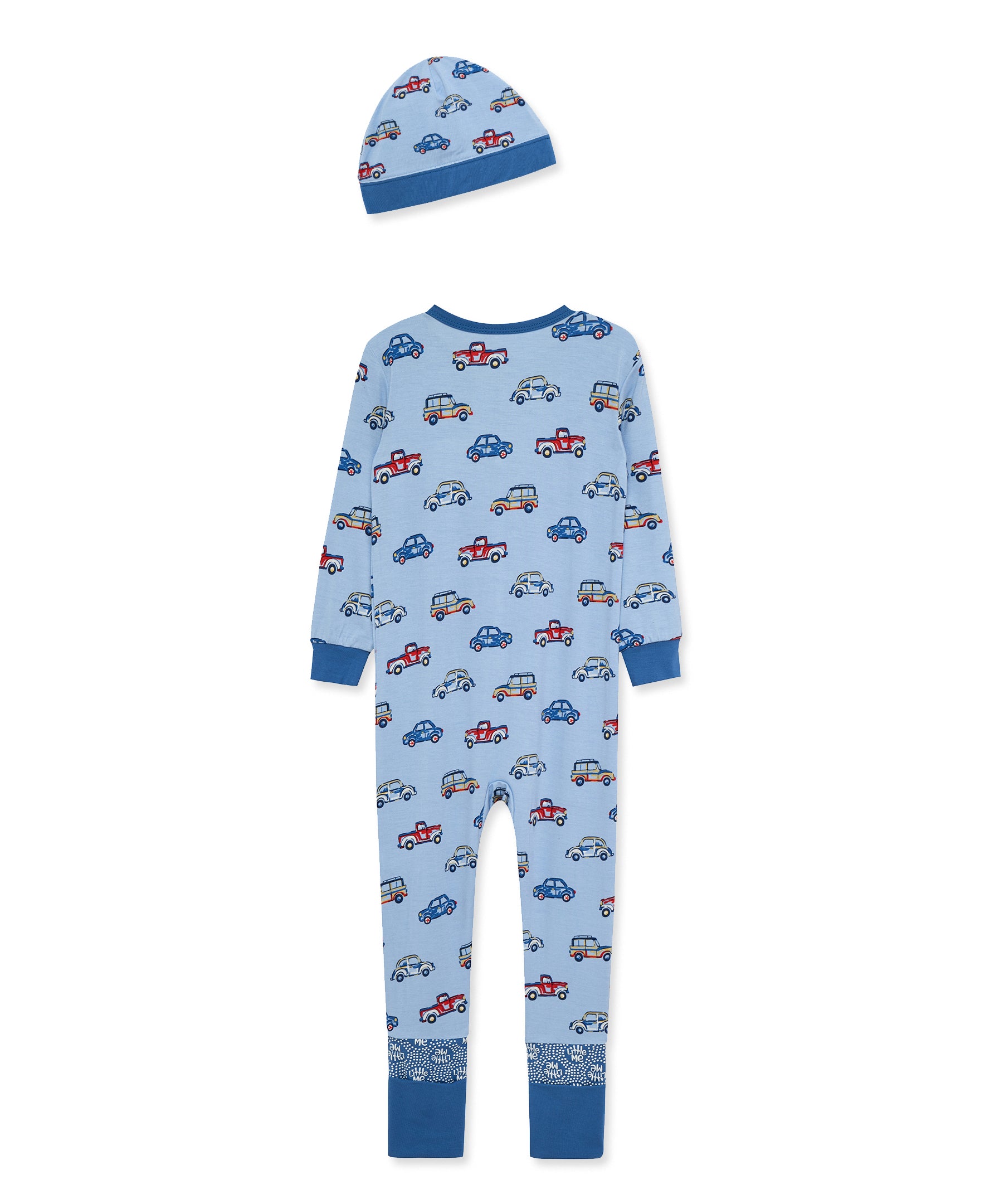 Colorful Cars Convertible Coverall & Hat (12M-24M) - Little Me
