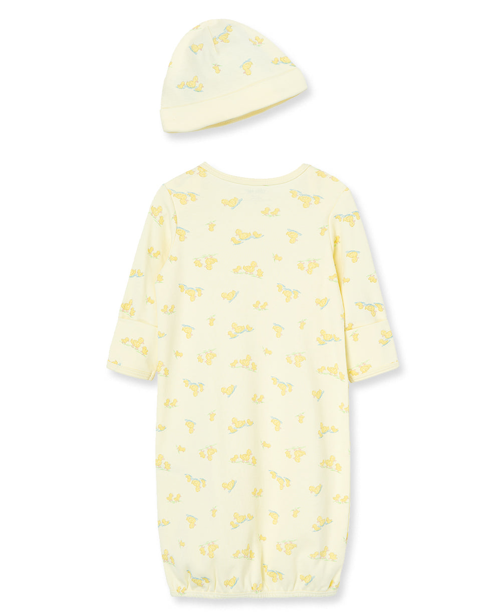 Little Ducks Sleeper Gown and Hat - Little Me