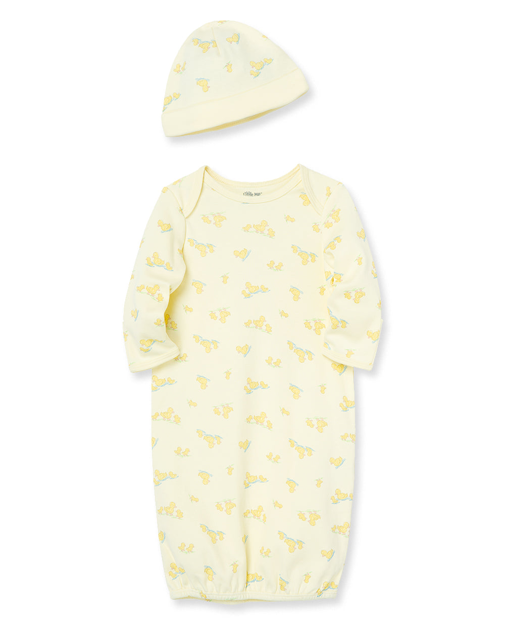 Little Ducks Sleeper Gown and Hat - Little Me