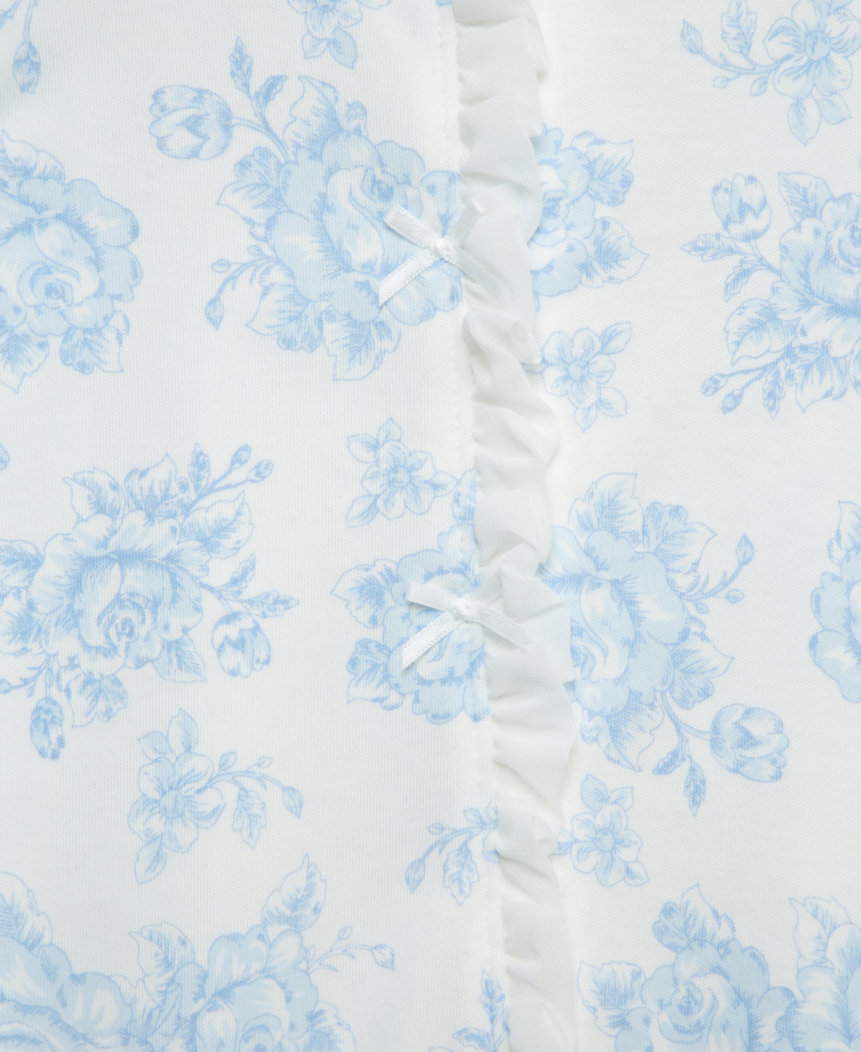 Blue Roses Footed One-Piece And Headband - Little Me