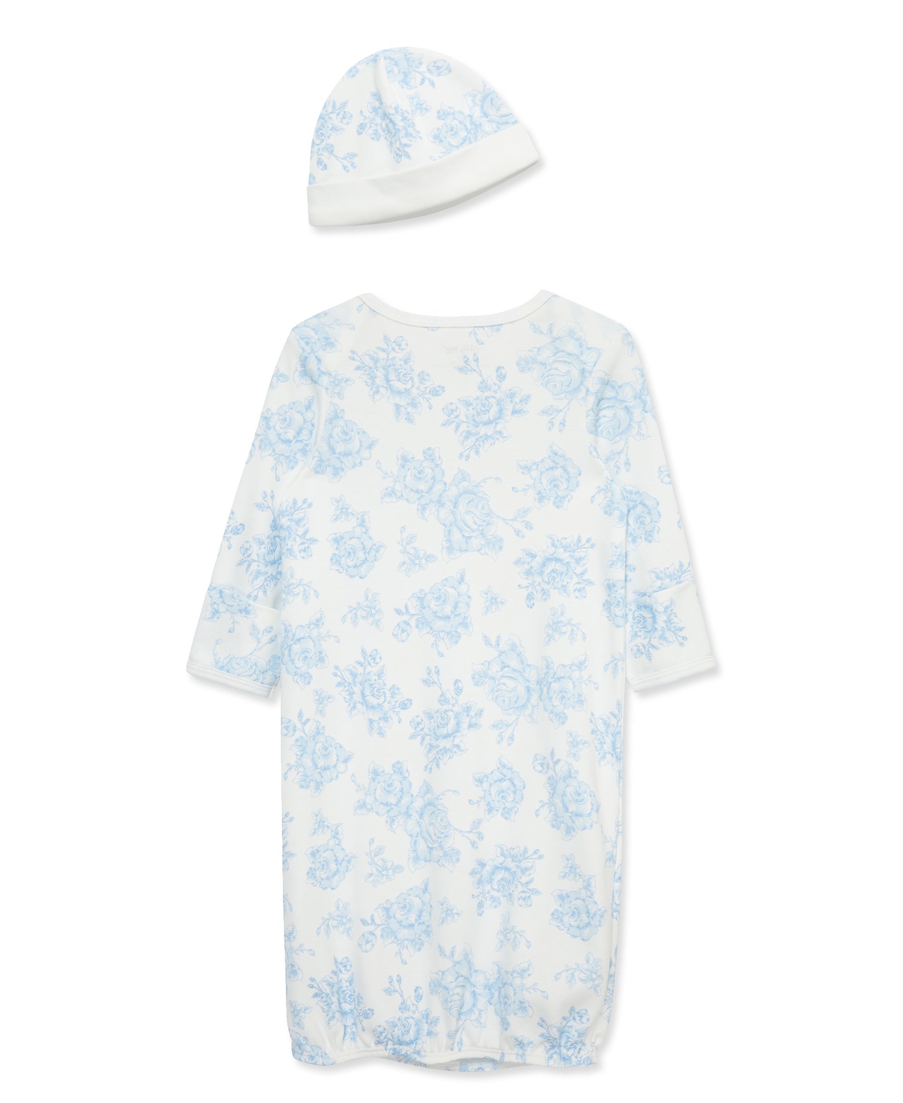 Blue Roses Sleeper Gown and Hat - Little Me
