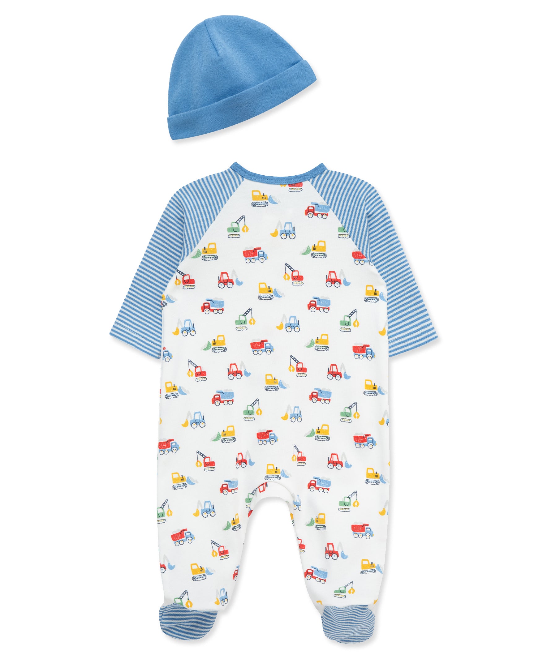 Trucks Zipper Footed One-Piece and Hat - Little Me