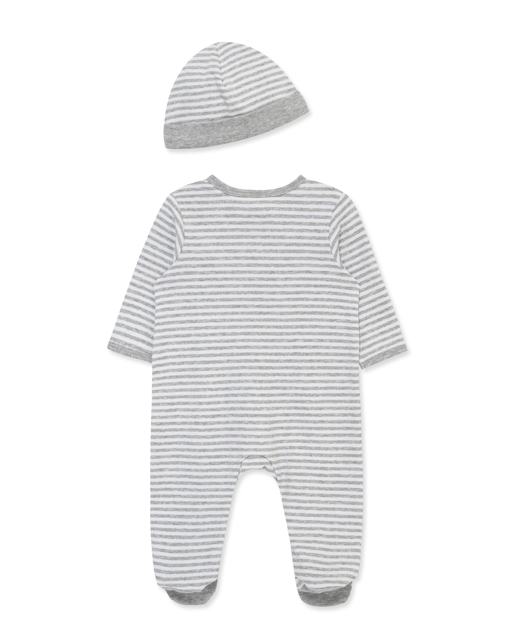 Race Cars 2-Way-Zip Footed One-Piece and Hat