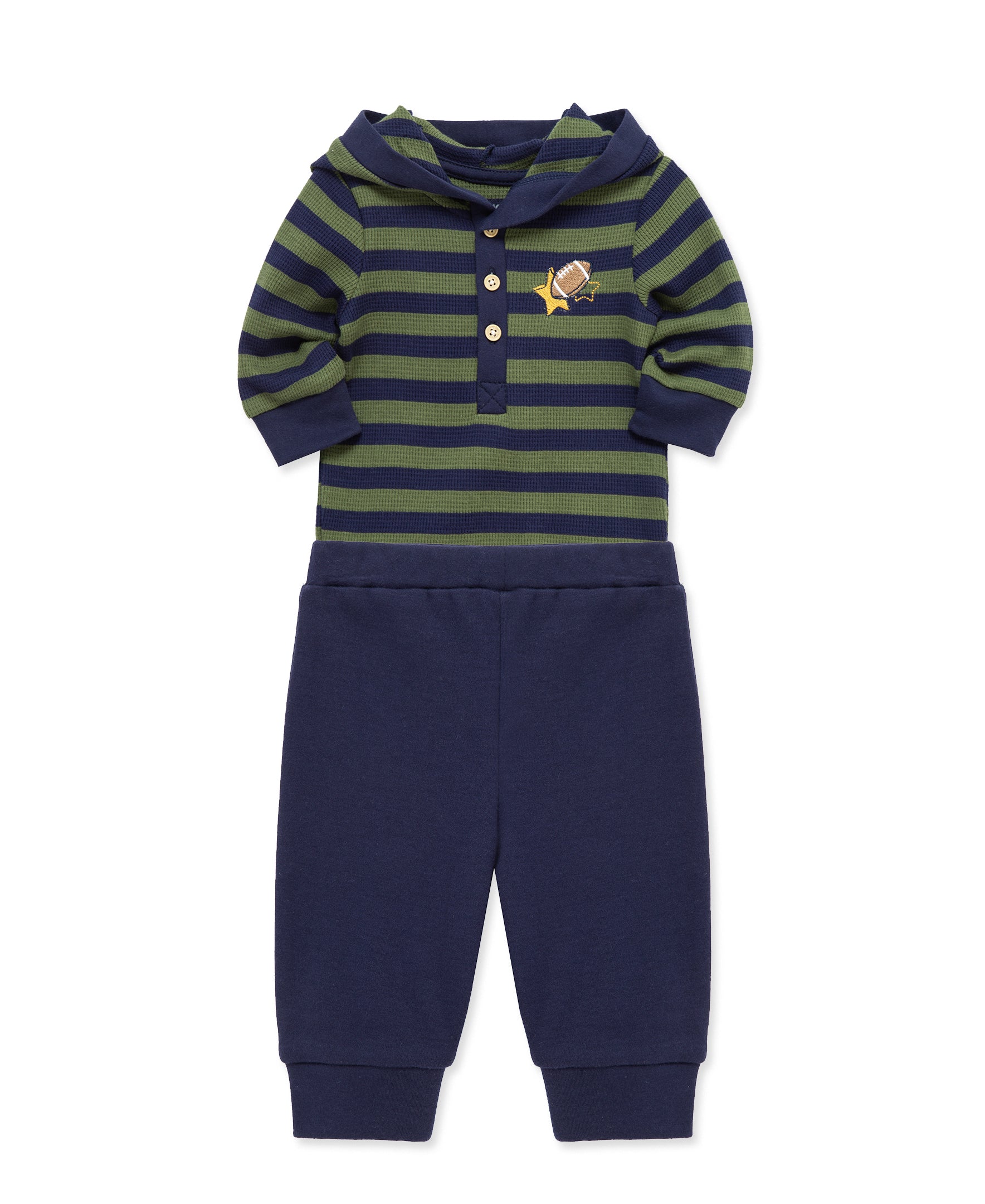 Football Bodysuit & Pant Set (3M-12M) - Little Me
