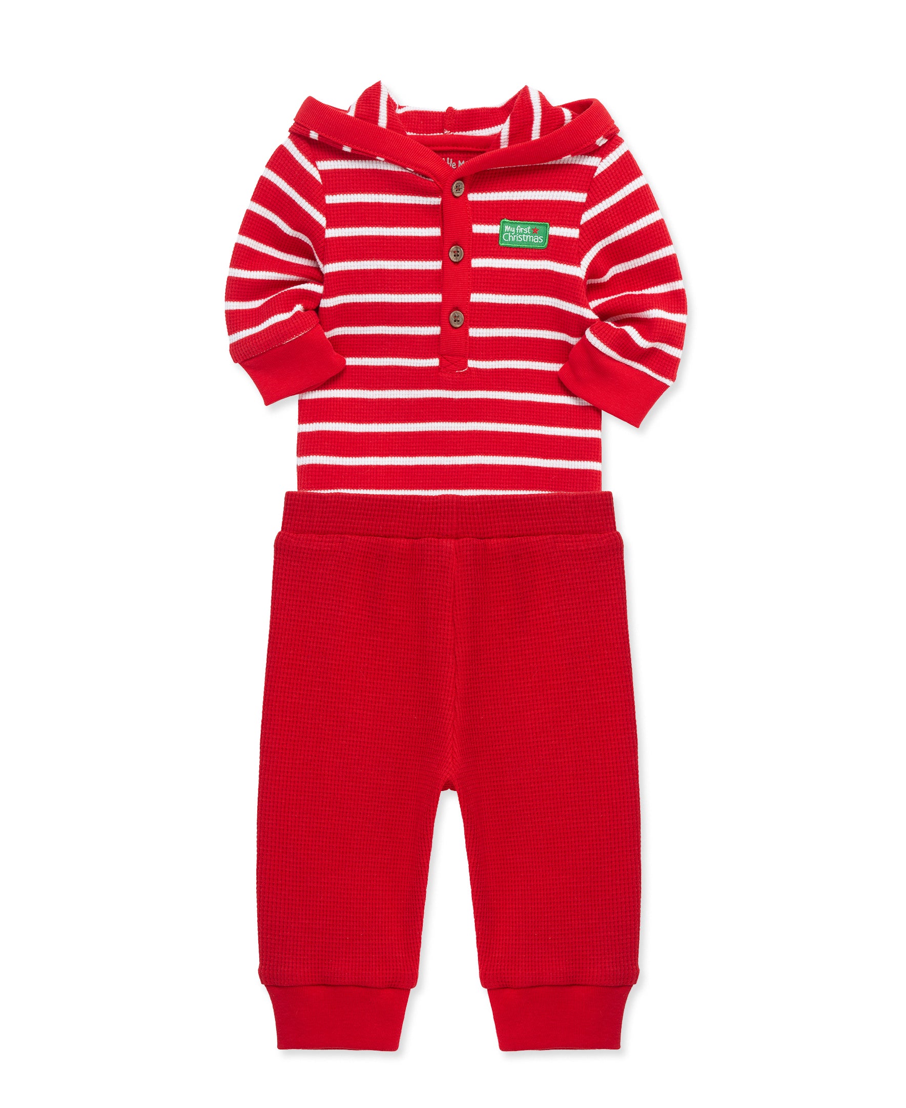 "My First Christmas" Reindeer Jogger Set (3M-12M) - Little Me