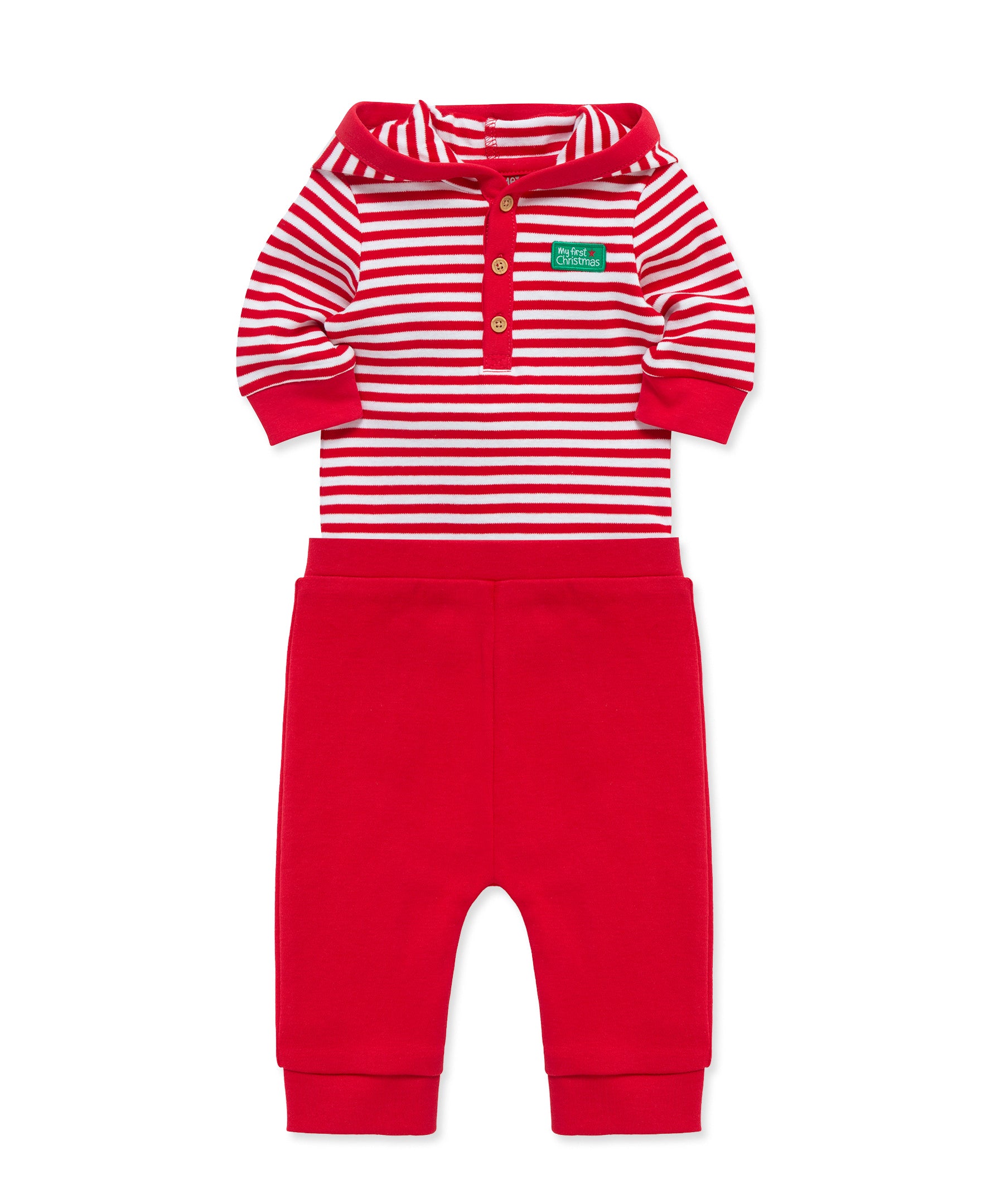 "My First Christmas" Santa Jogger Set (3M-12M) - Little Me