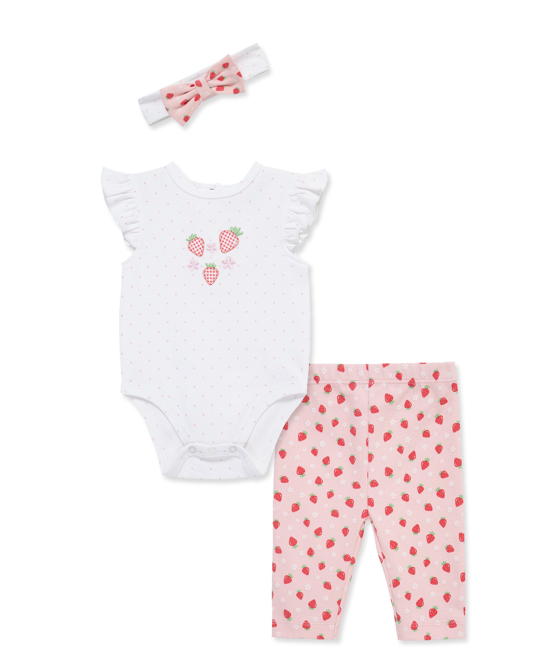 Strawberry Bodysuit & Pant Set (3M-12M) - Little Me