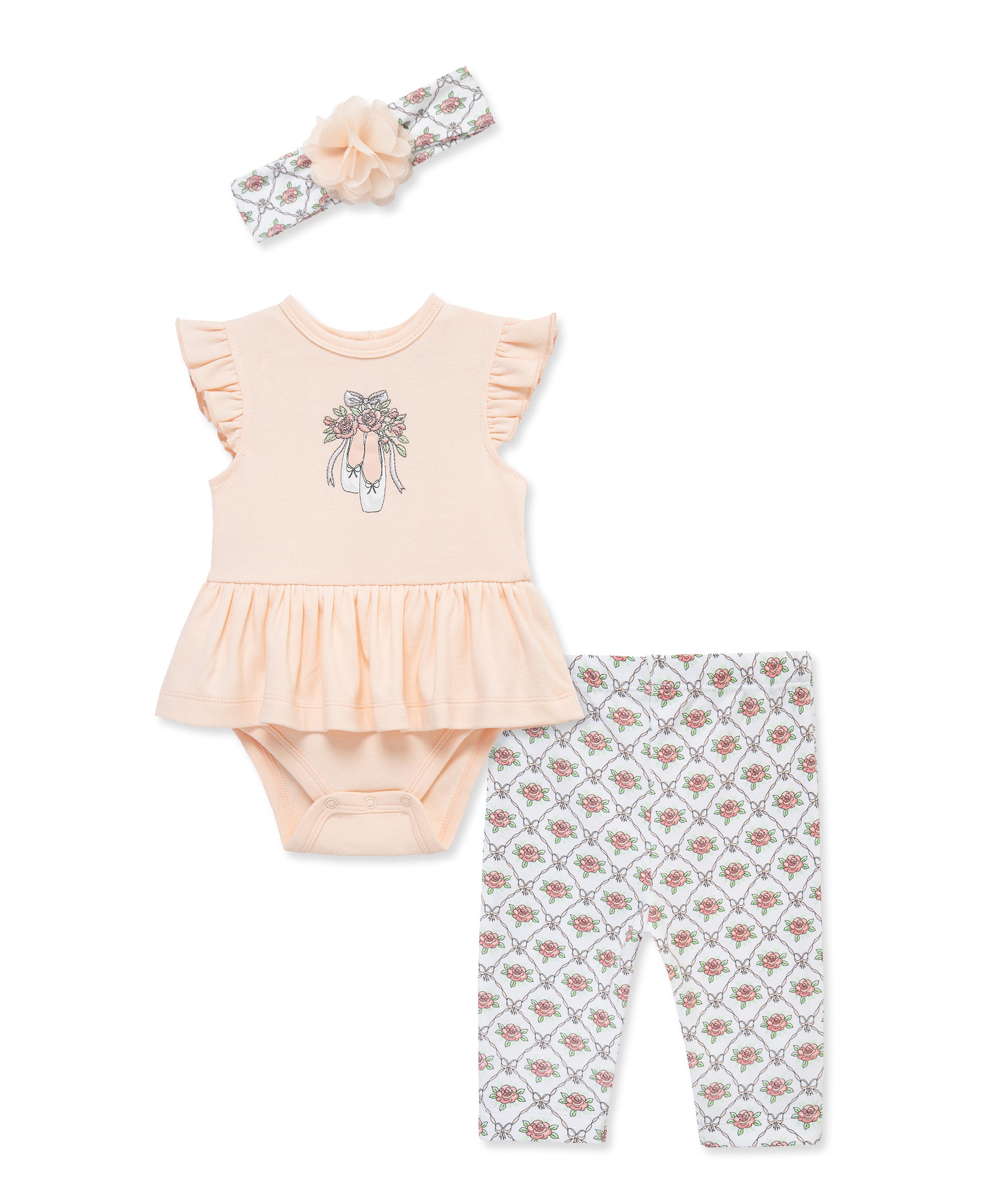 Ballet Bodysuit & Pant Set (3M-12M) - Little Me