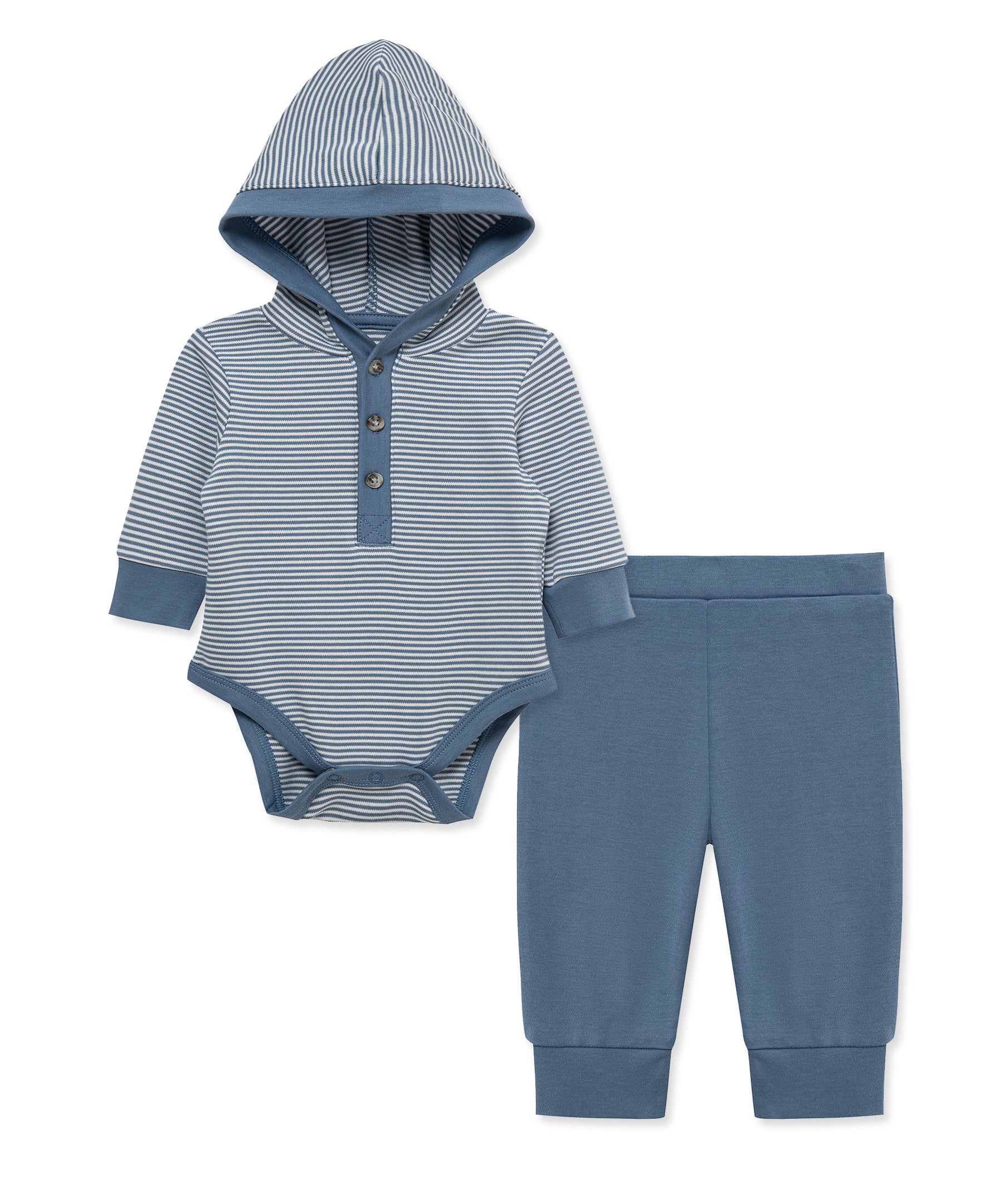 Navy Hooded Bodysuit & Pant Set - Little Me