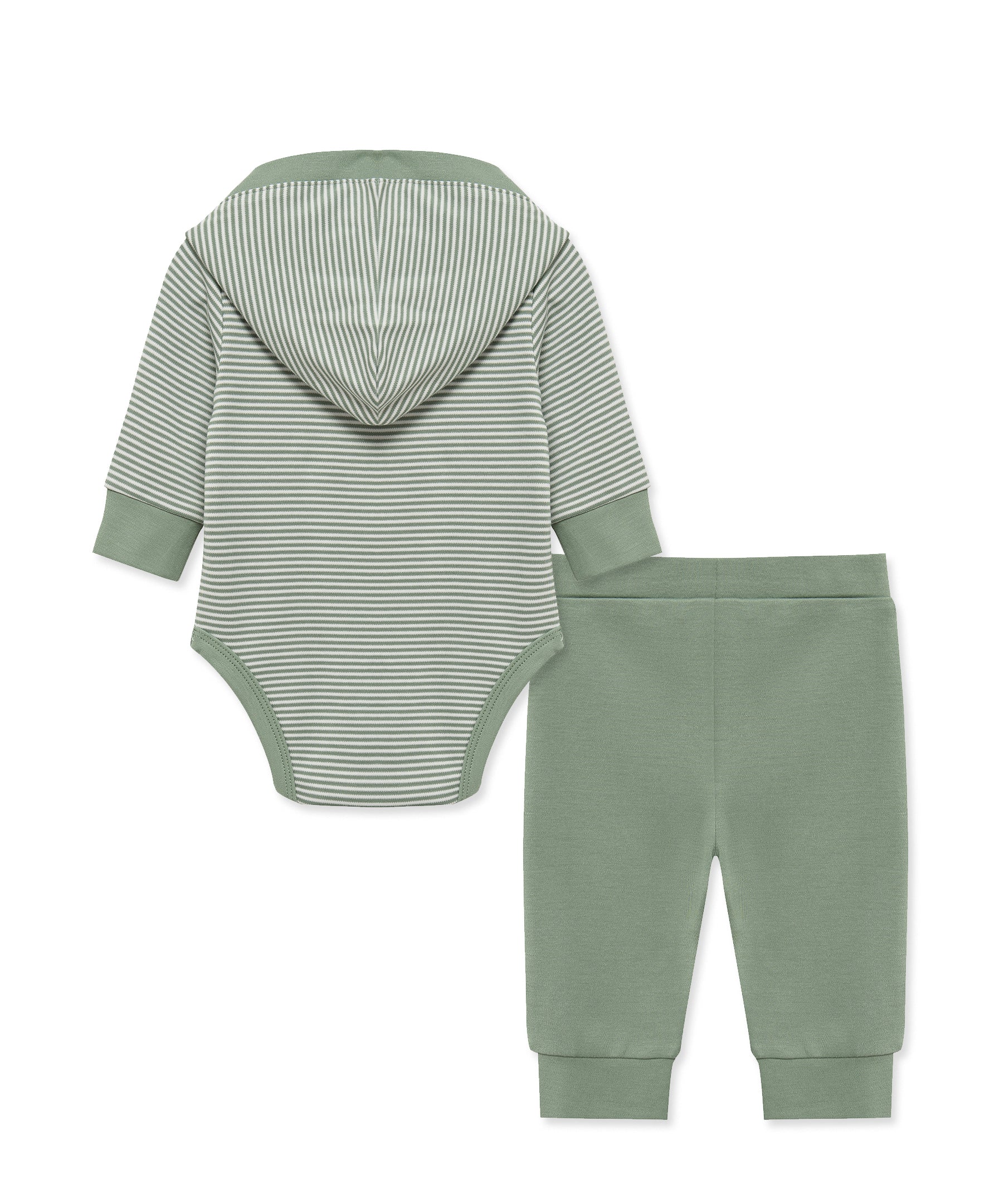 Green Hooded Bodysuit & Pant Set - Little Me