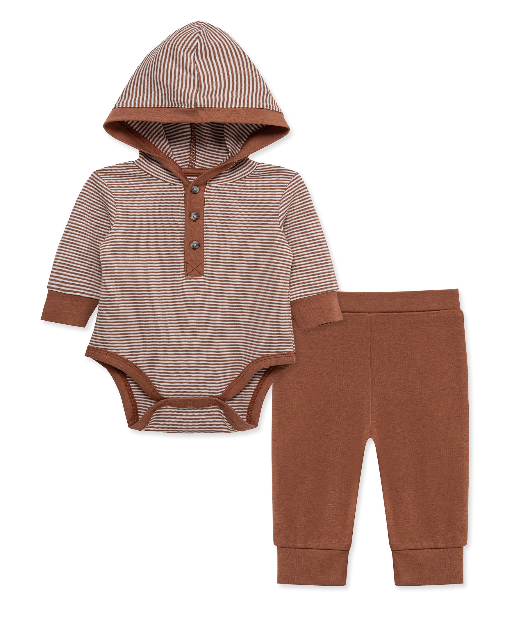 Copper Hooded Bodysuit & Pant Set - Little Me