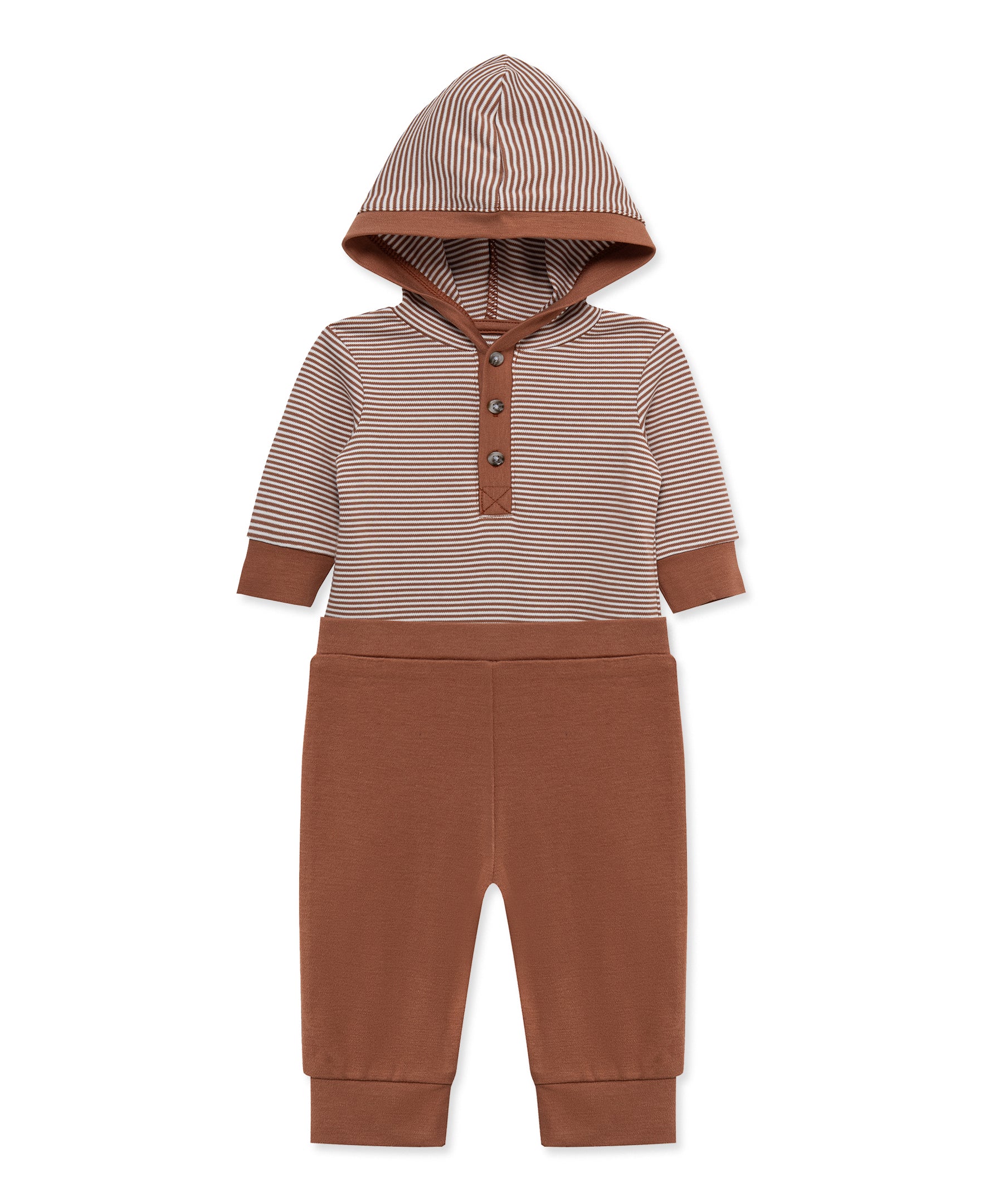 Copper Hooded Bodysuit & Pant Set - Little Me