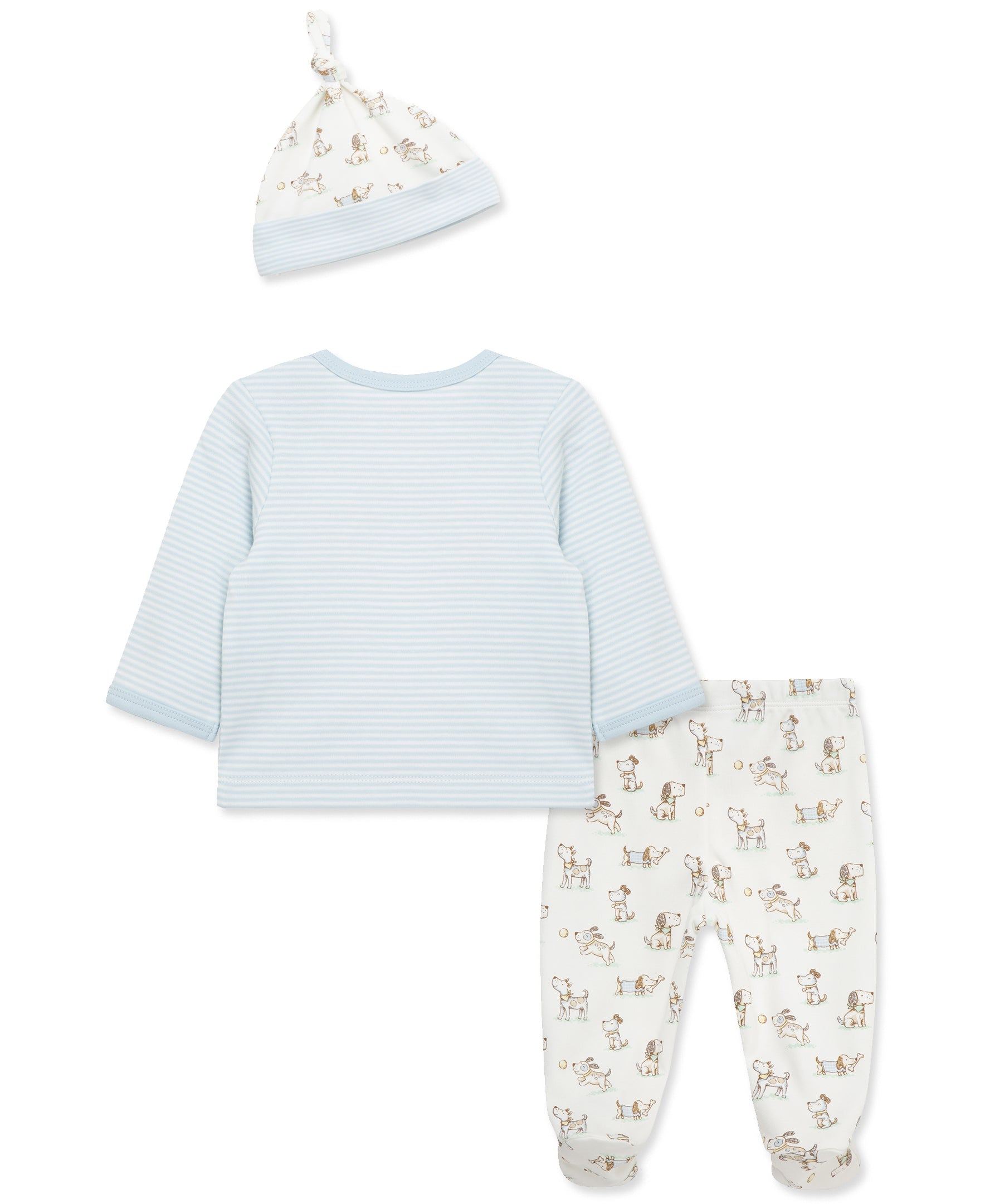 Puppy Play Footed Pant Set (NB-9M) - Little Me
