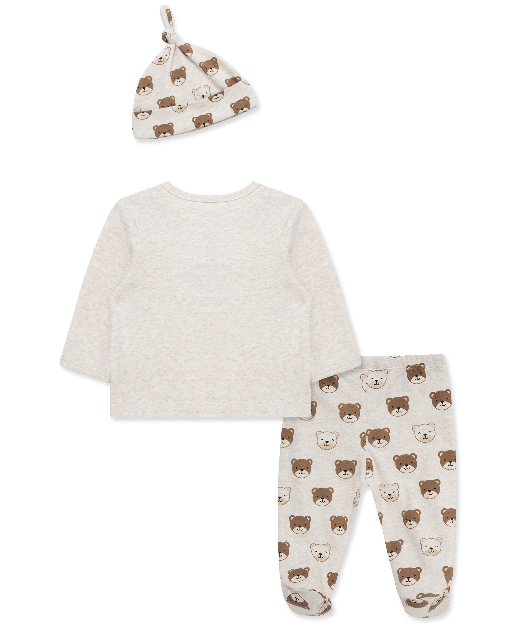 Cute Bear Footed Pant Set (NB-9M) - Little Me