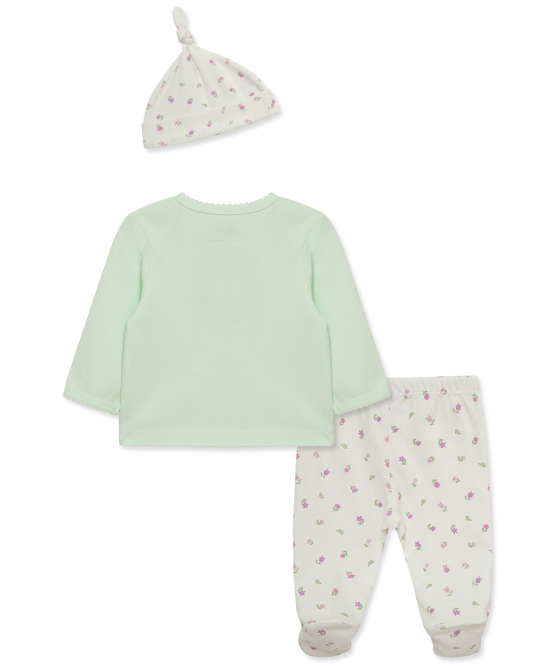 Floral Heart Footed Pant Set - Little Me