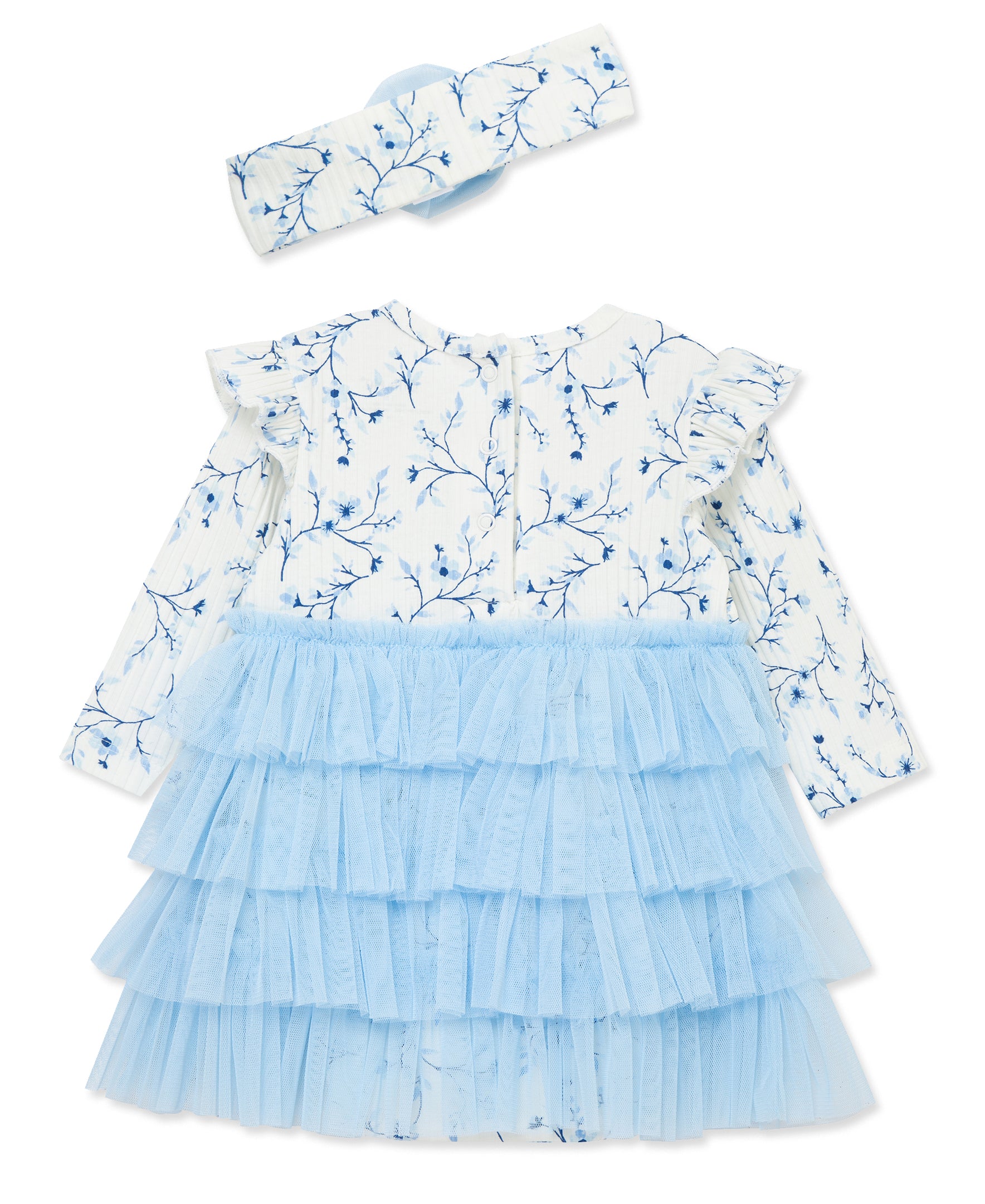 Blue Floral Tutu & Headband Set (3M-12M) - Little Me