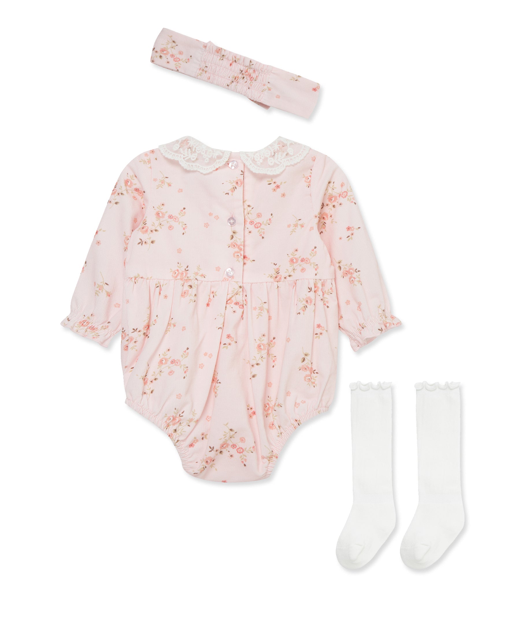 Rose Vine Woven Bubble Set (3M-12M) - Little Me