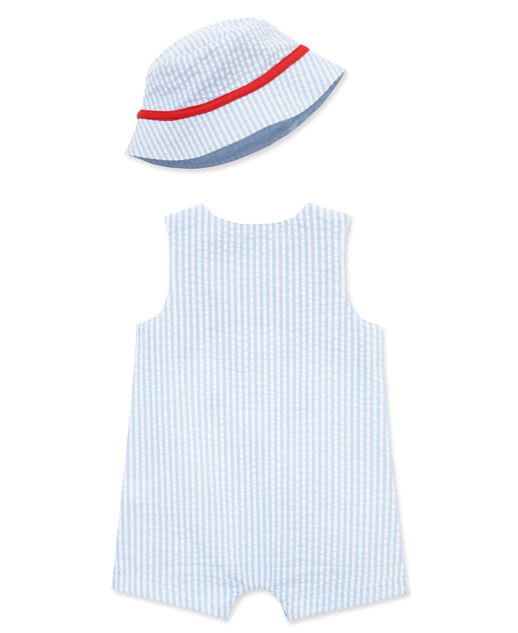 Sailboat Woven Sunsuit & Hat - Little Me