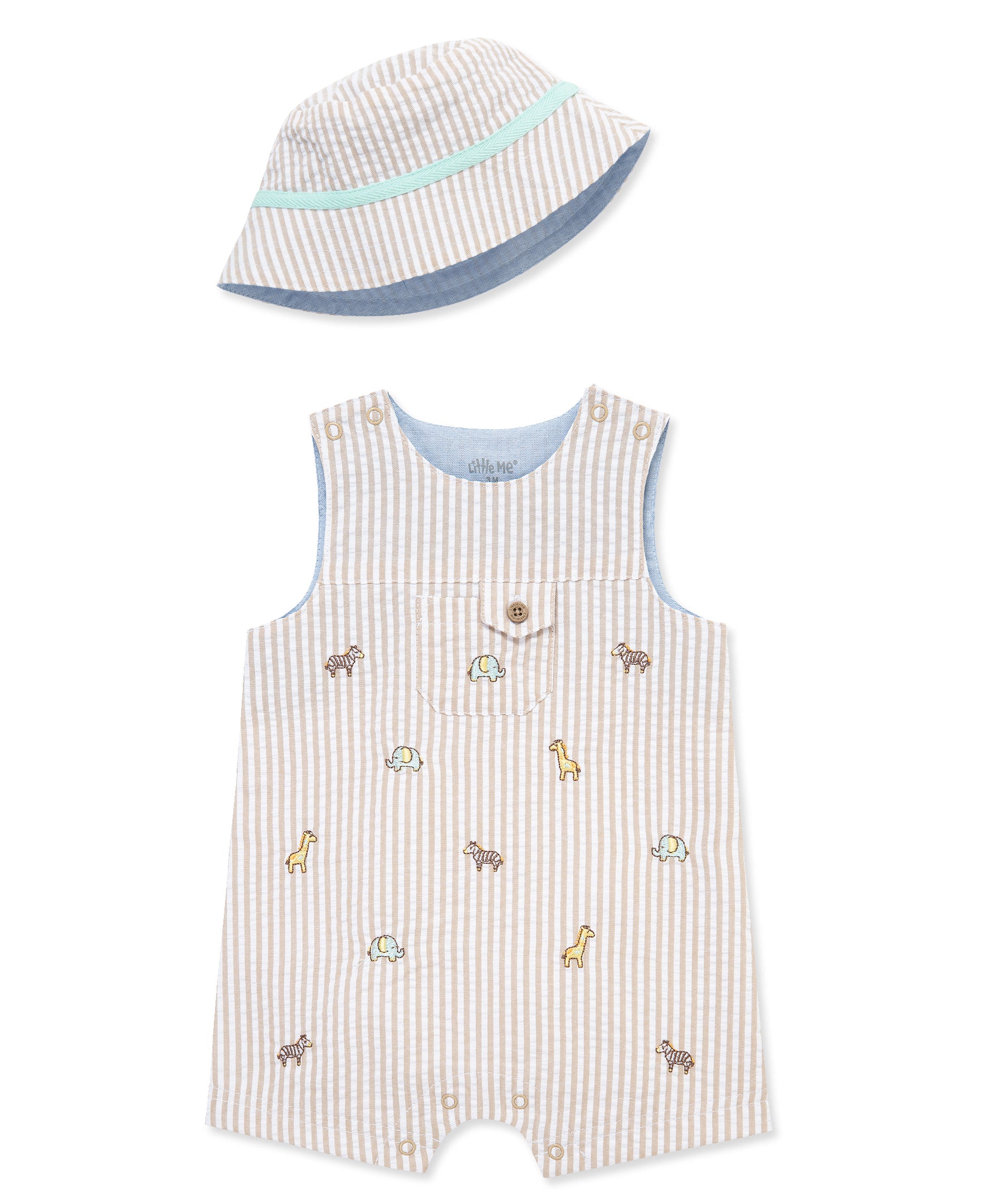 Safari Woven Sunsuit & Hat - Little Me