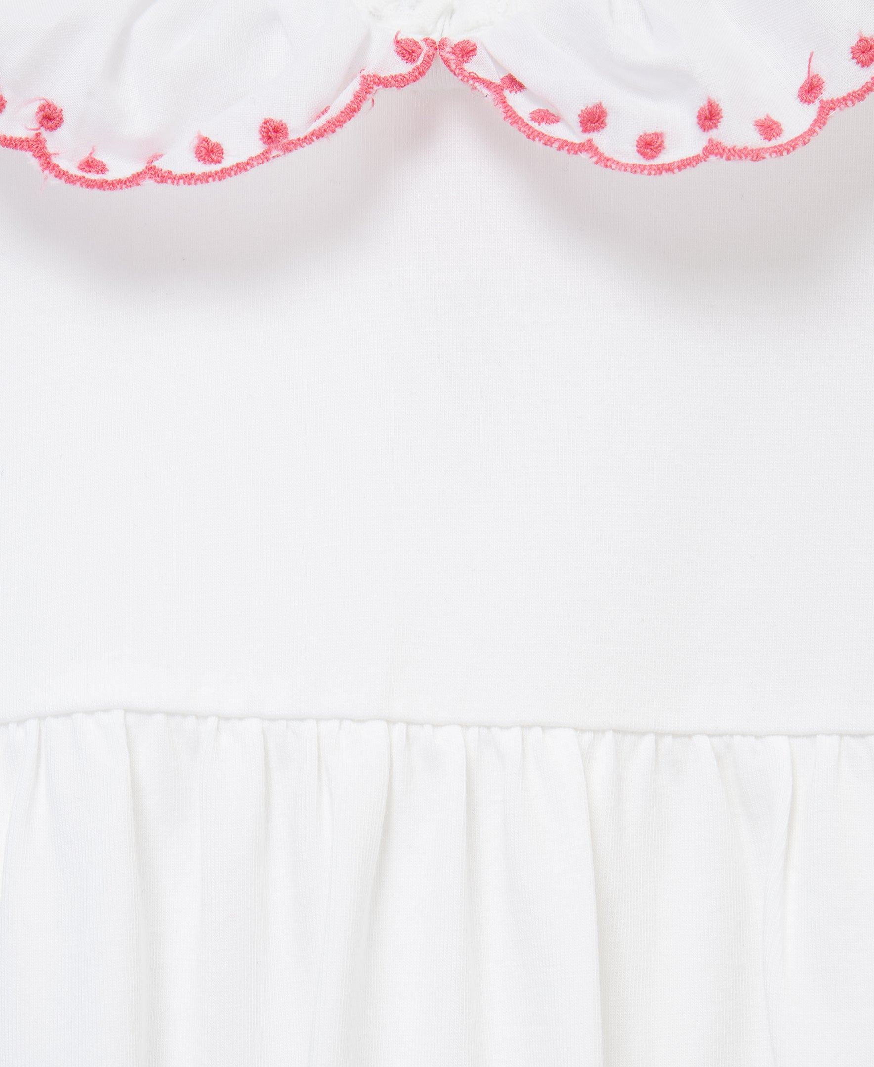 White Scallop Collar Bubble & Headband