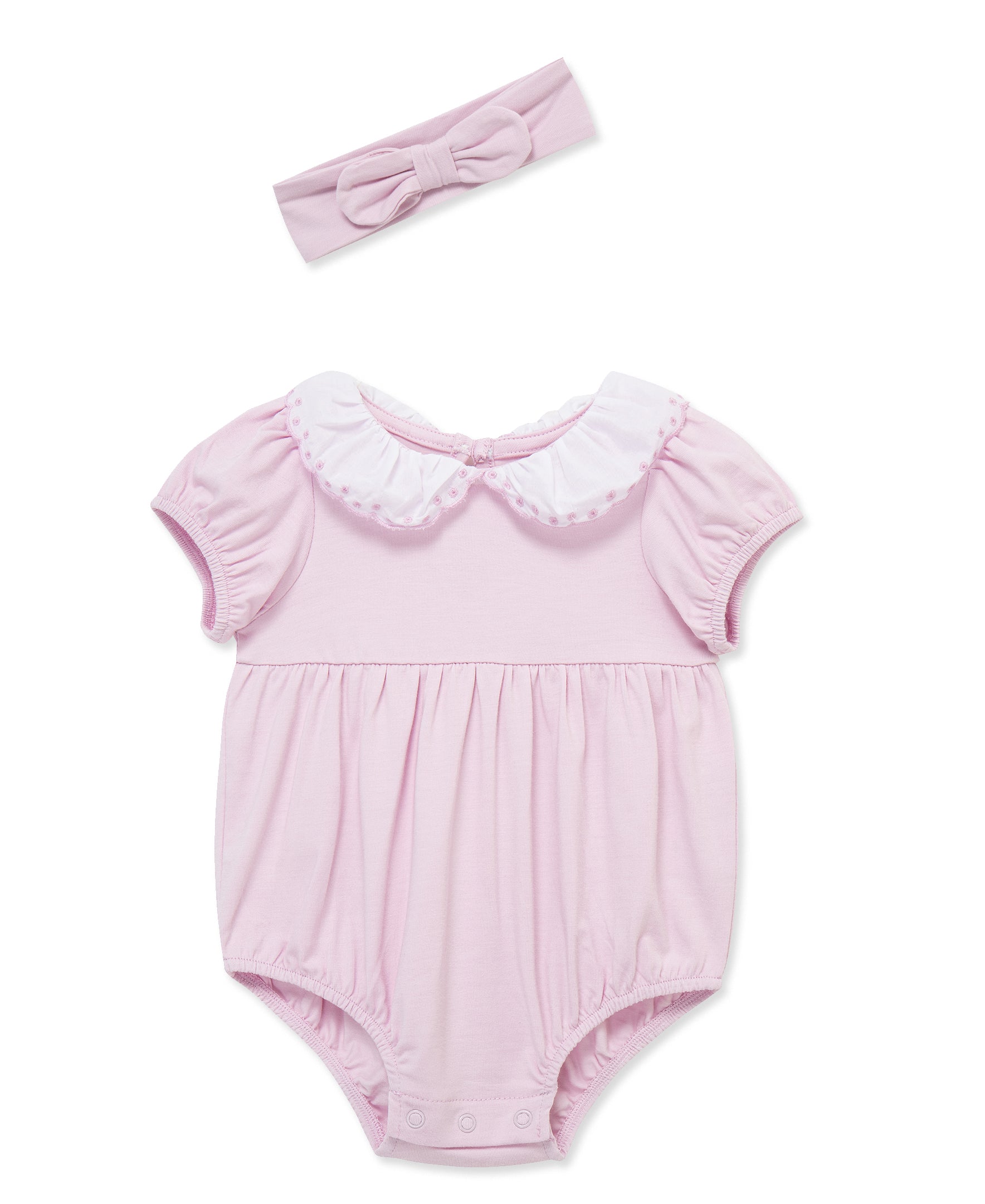 Lilac Scallop Collar Bubble & Headband