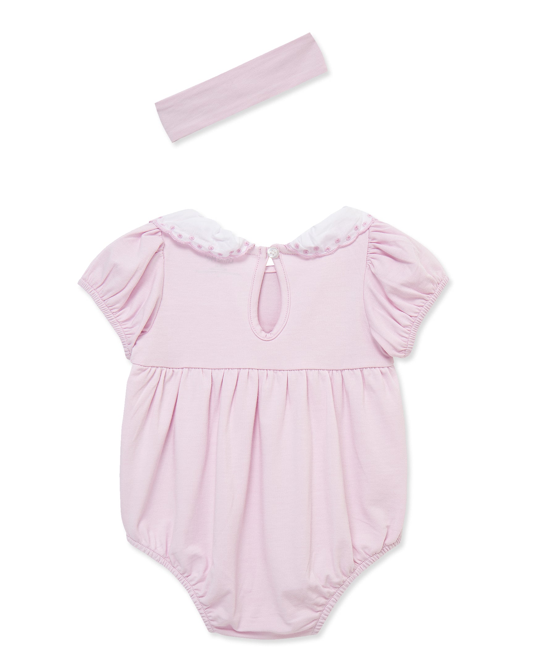 Lilac Scallop Collar Bubble & Headband