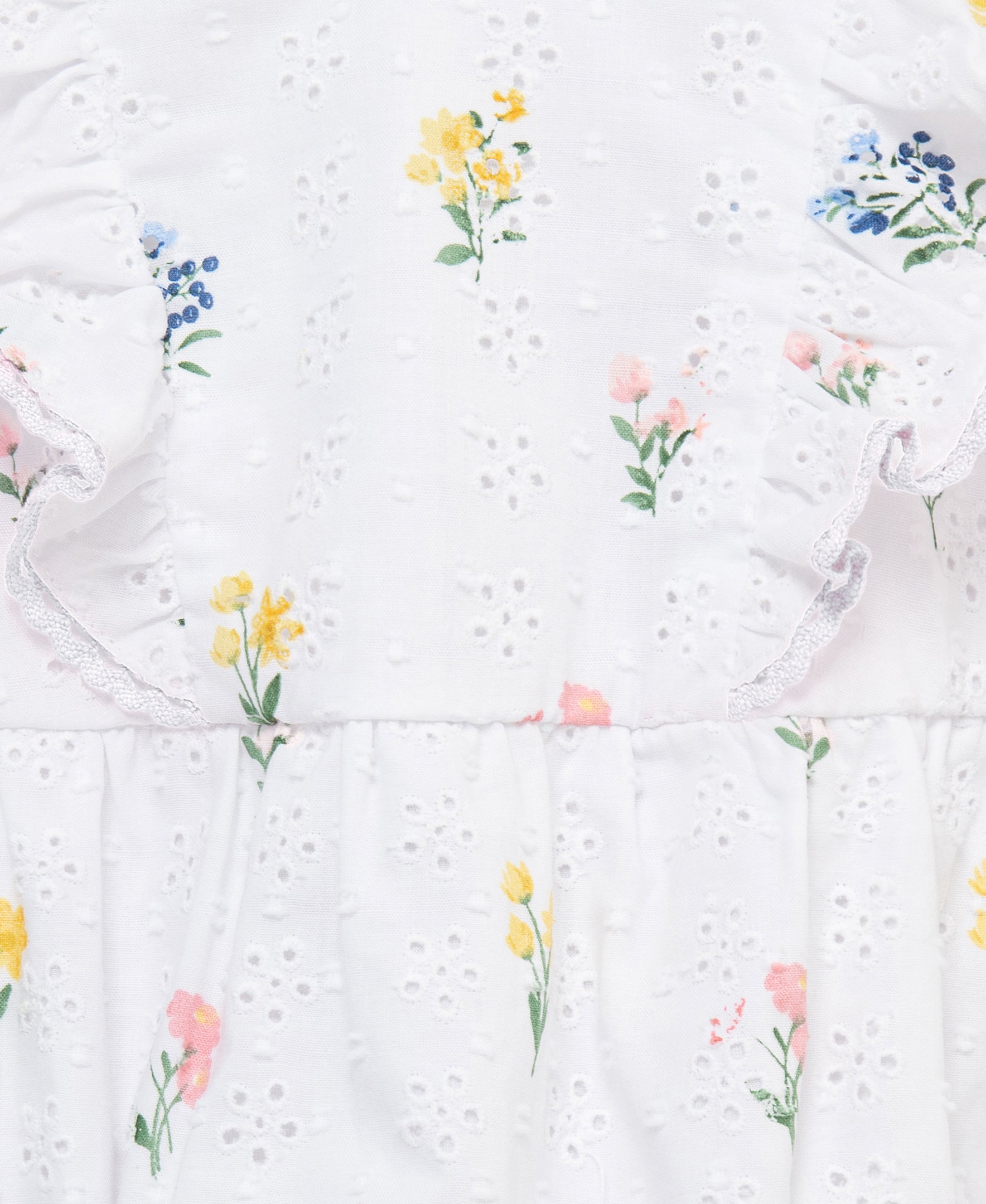 Eyelet Floral Woven Bubble & Headband