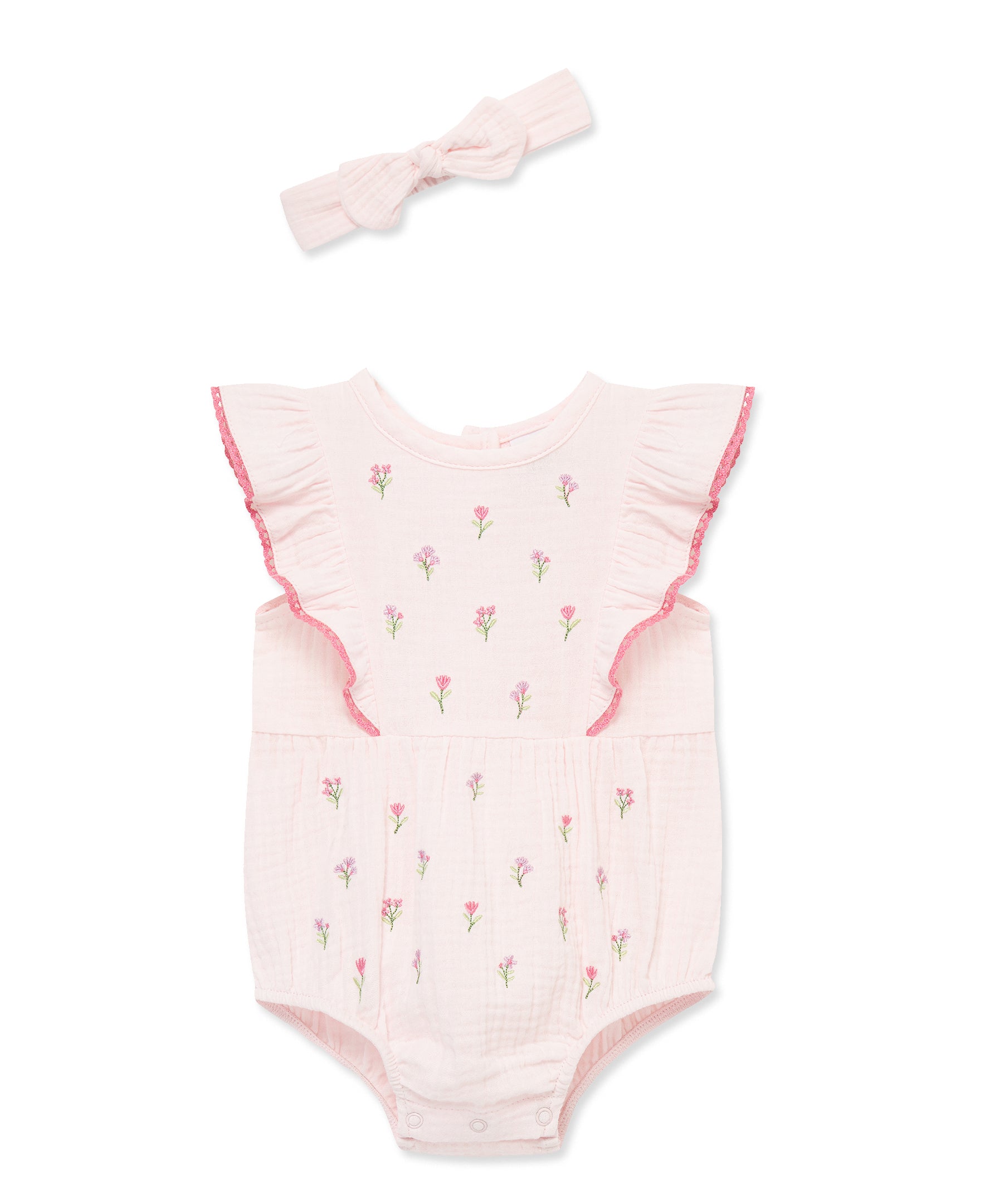 Tiny Flowers Woven Bubble & Headband