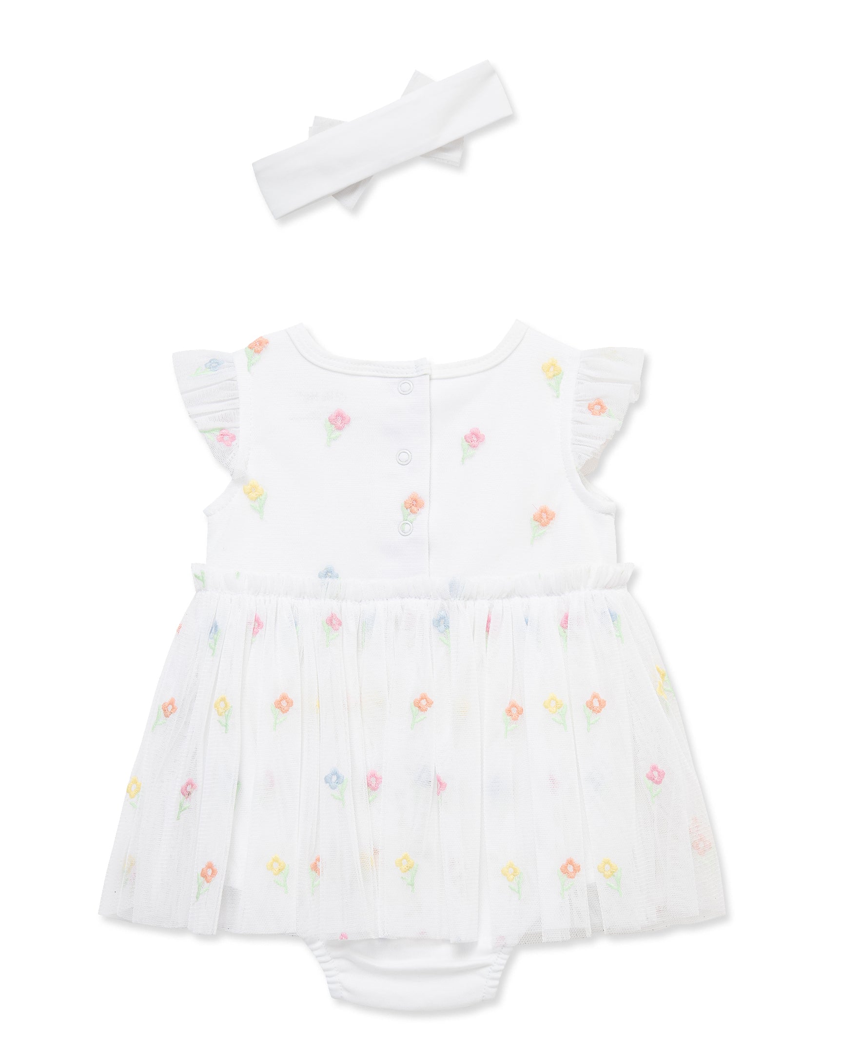 Sweet Floral Tutu Popover & Headband