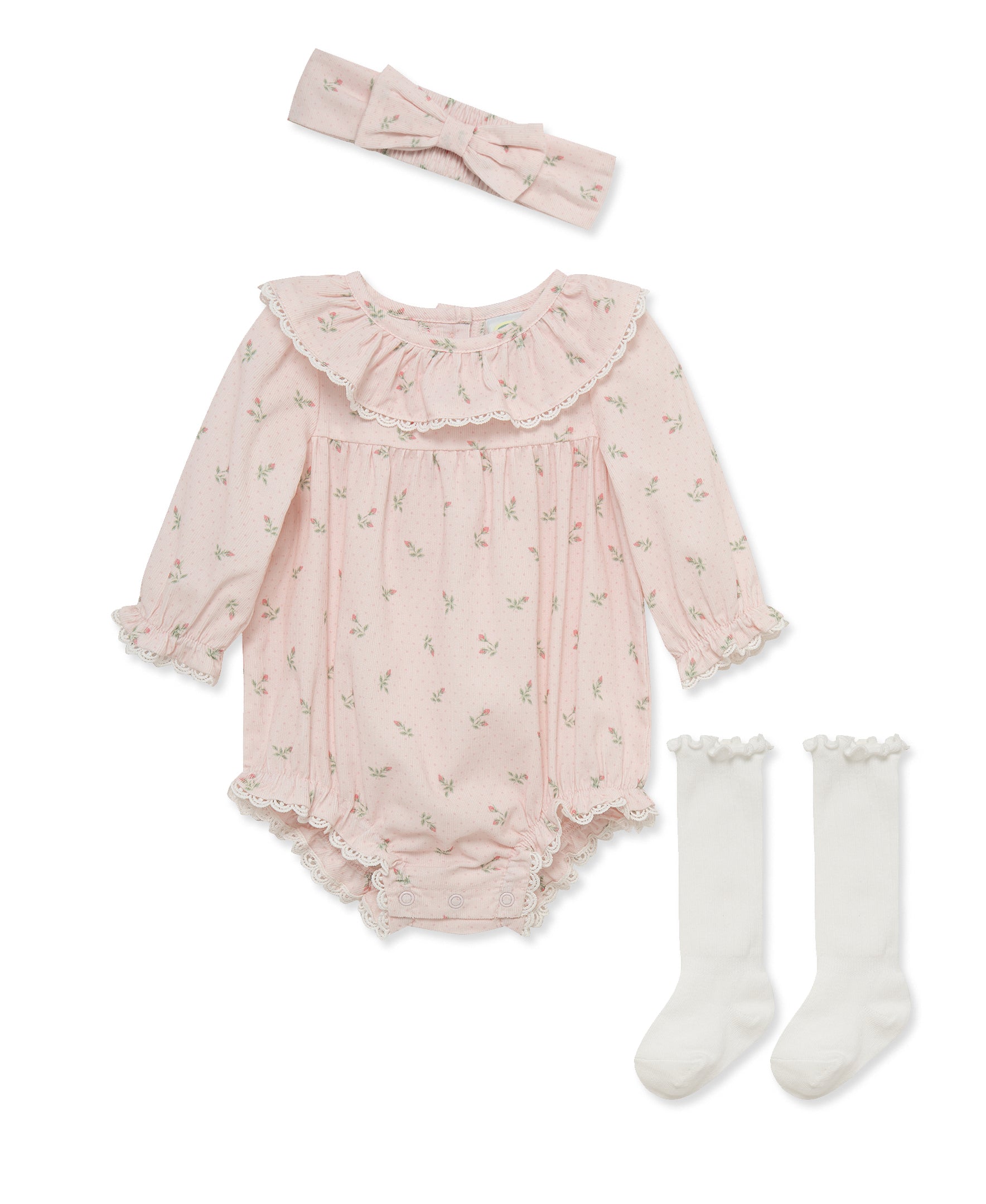 Rosebud Woven Bubble Set - Little Me