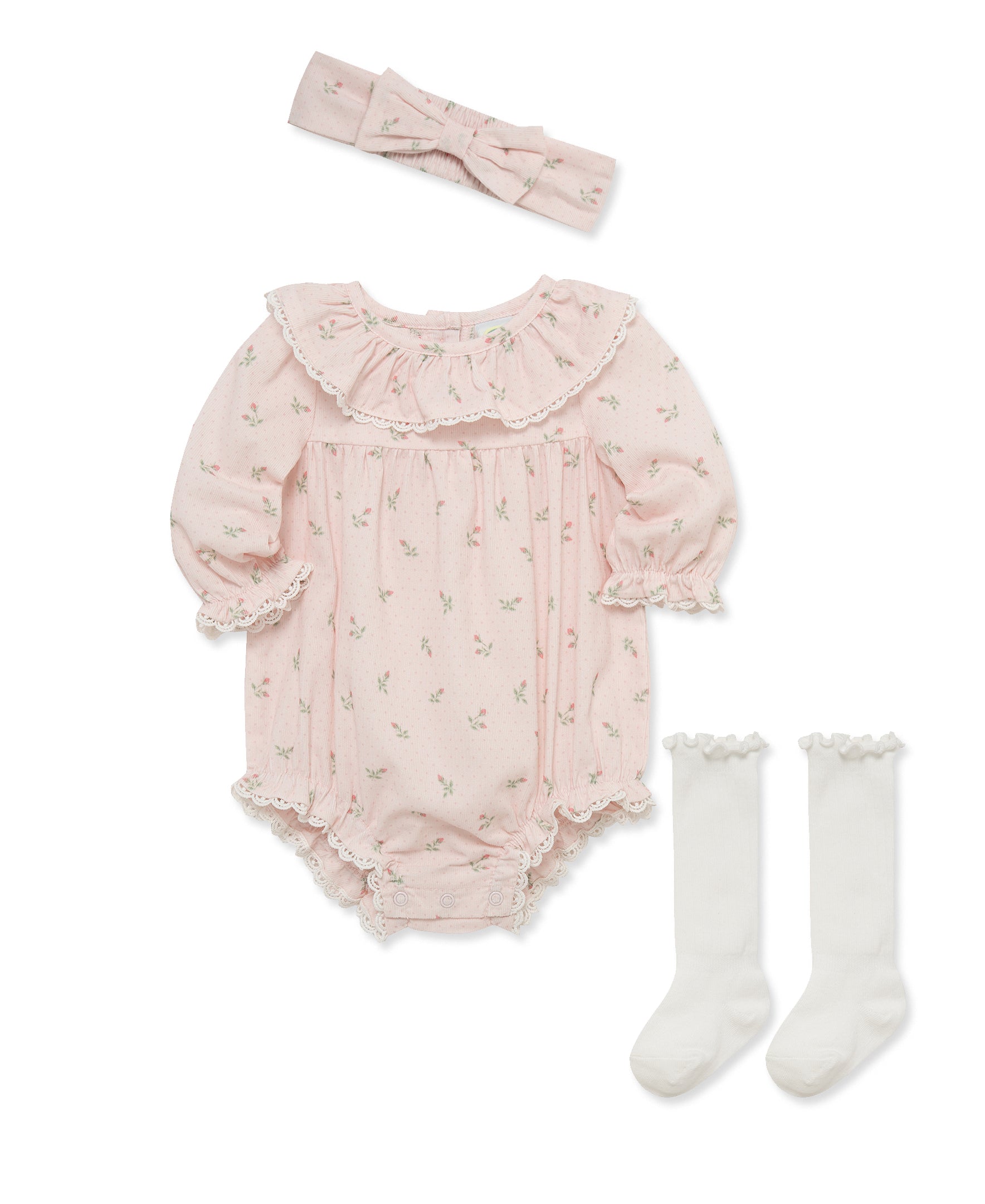Rosebud Woven Bubble Set - Little Me