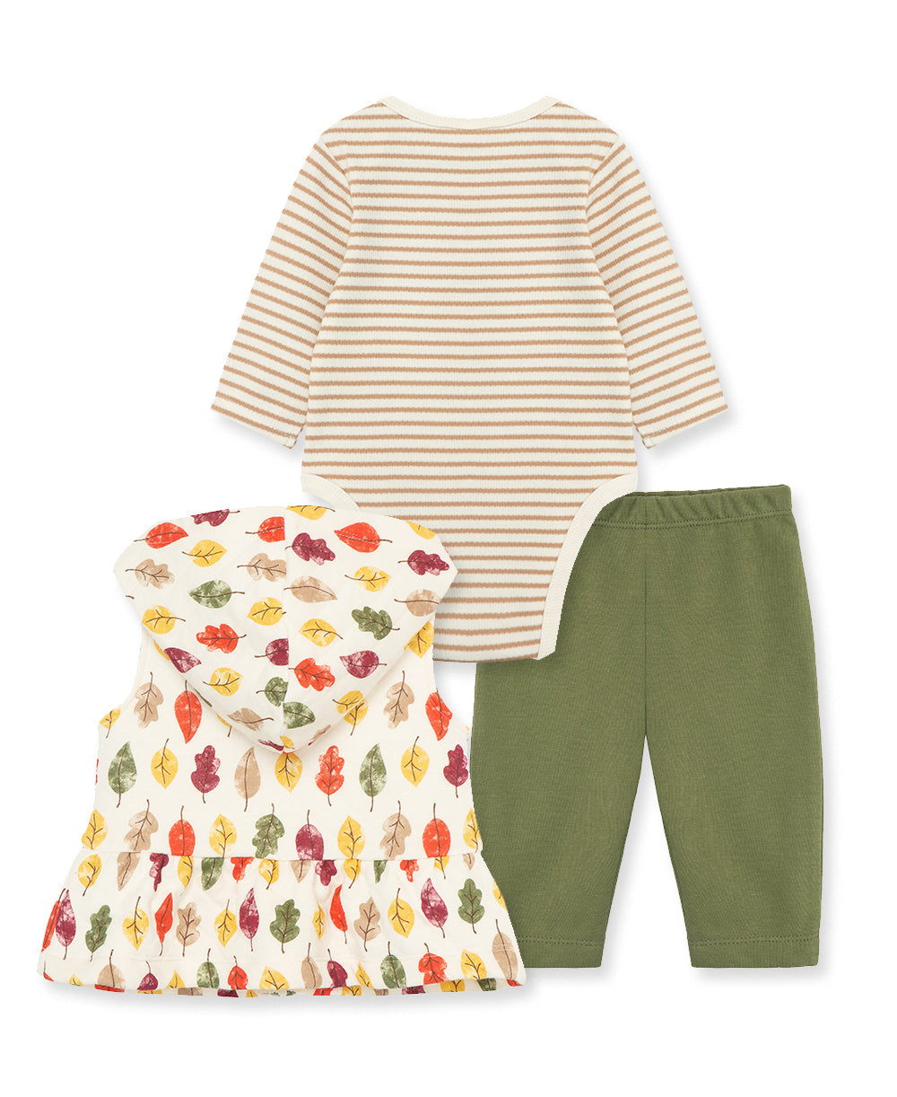 Fall Leaves 3pc Vest Set - Little Me