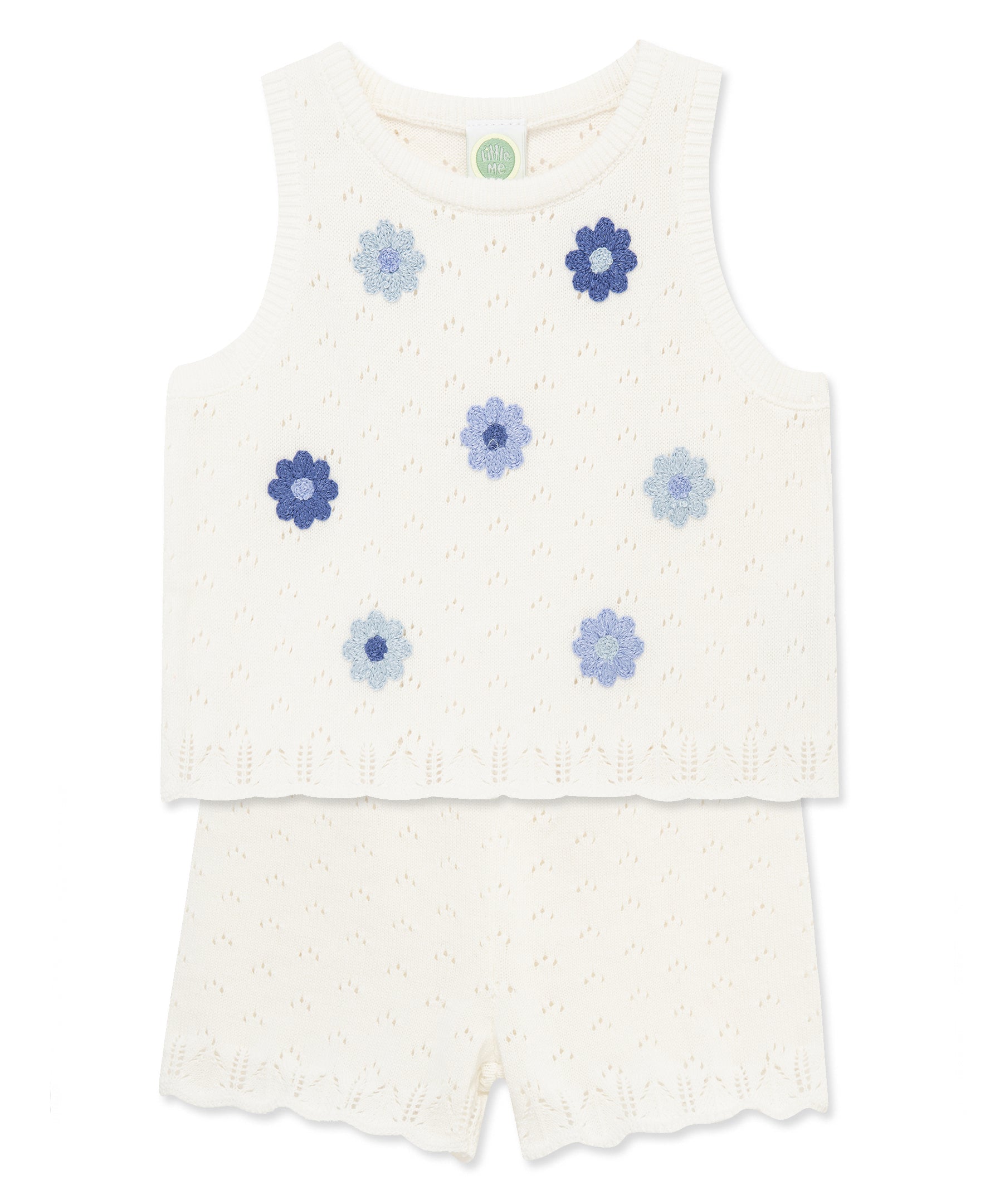 Daisy Pointelle Knit Short Set