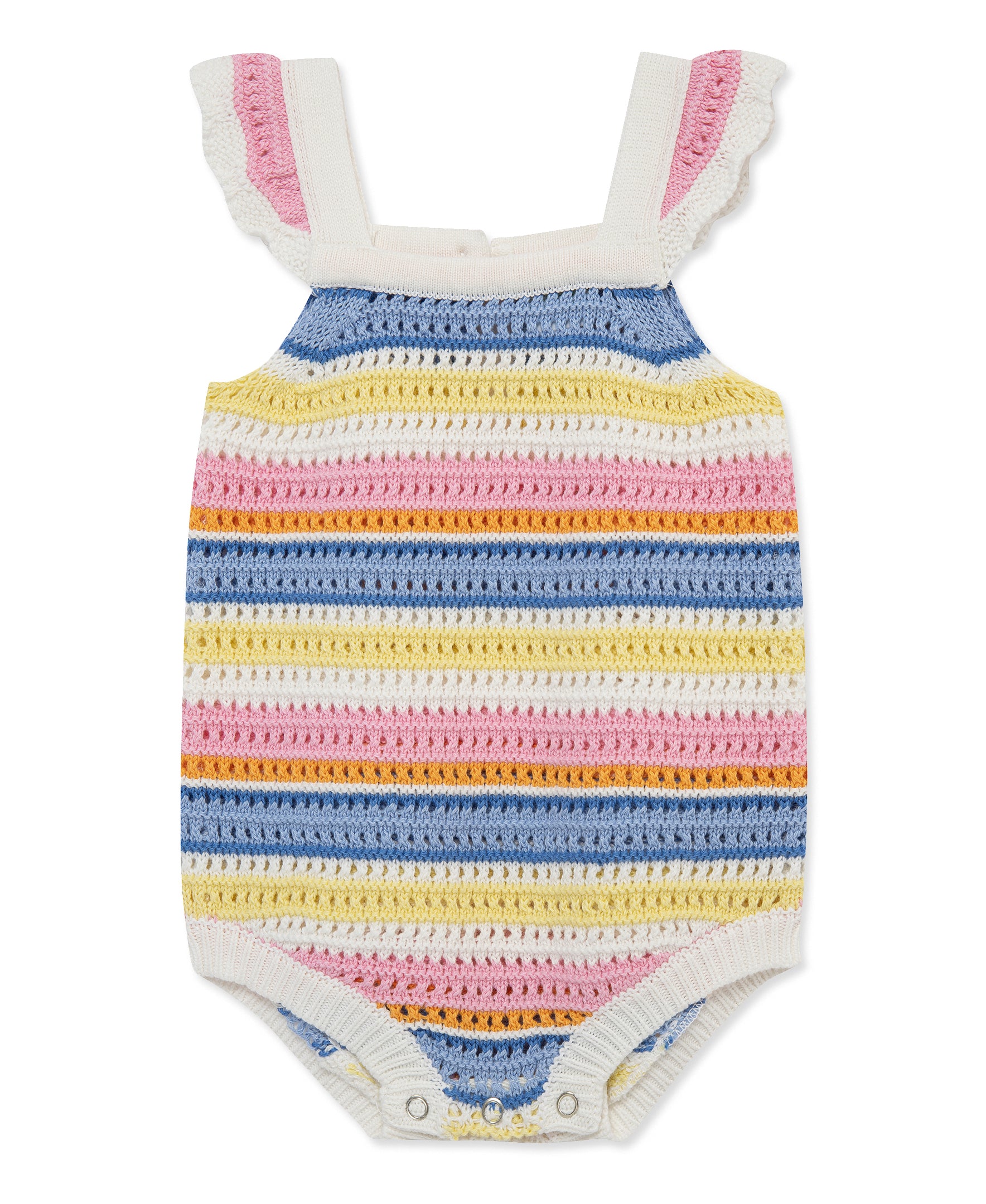 Fun Striped Pointelle Knit Bubble