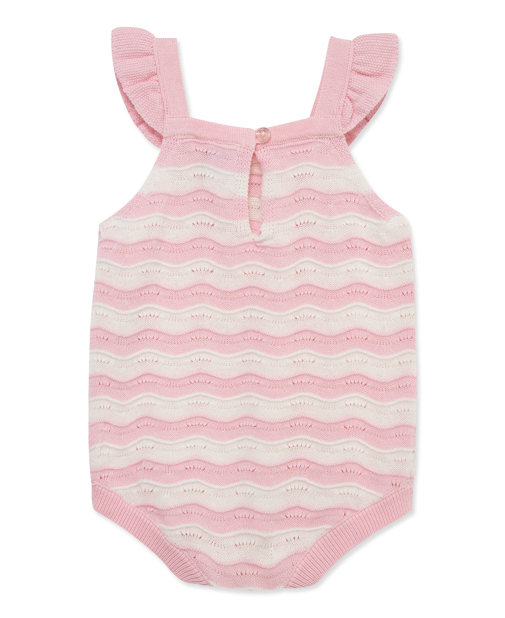 Curvy Striped Pointelle Knit Bubble