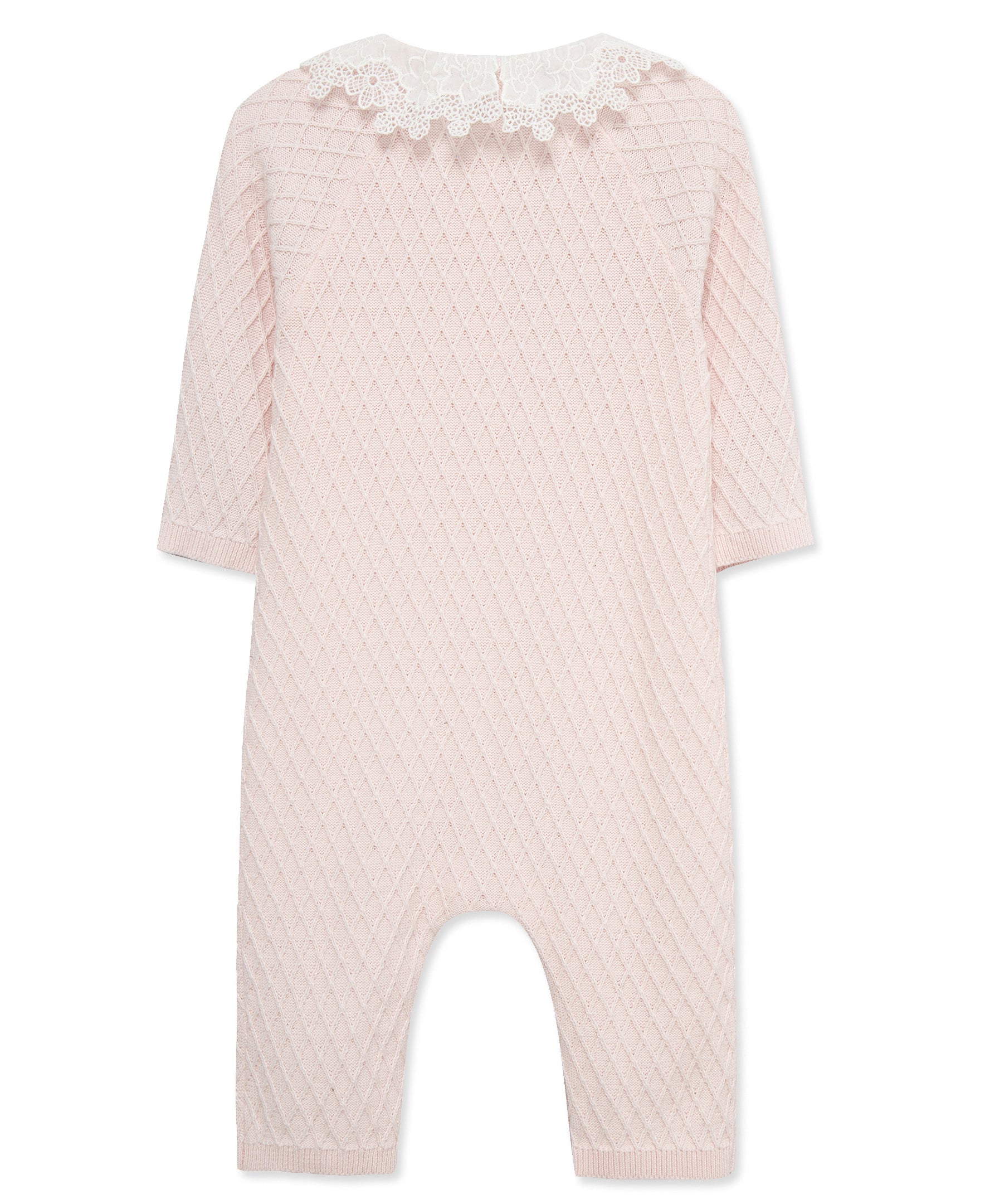 Lattice Lace Sweater Coverall (3M-9M) - Little Me