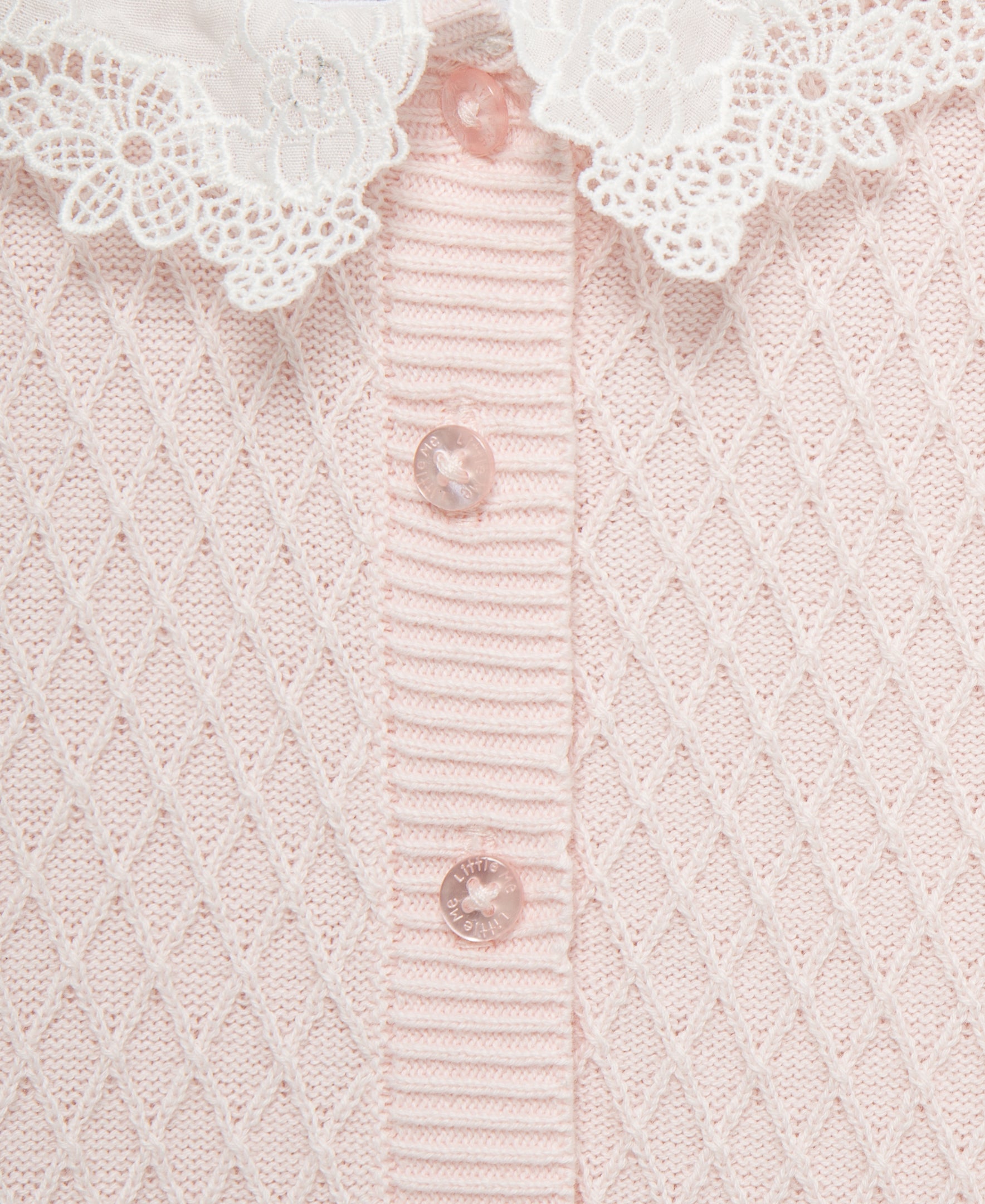 Lattice Lace Sweater Coverall (3M-9M) - Little Me