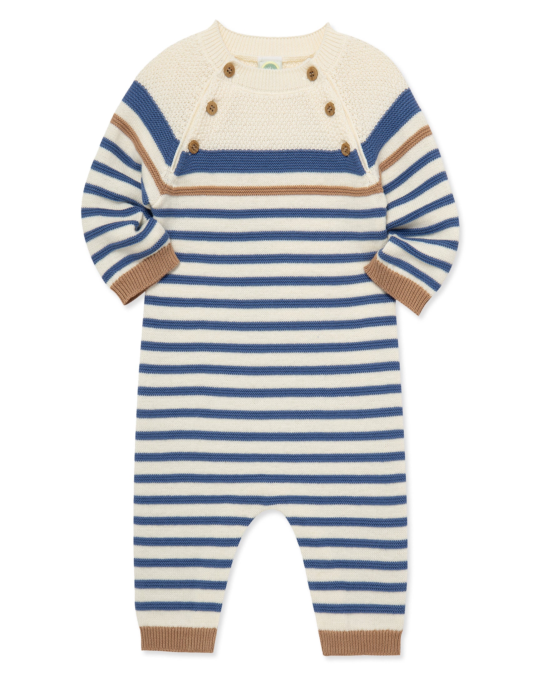 Block Stripe Sweater Coverall (3M-9M) - Little Me