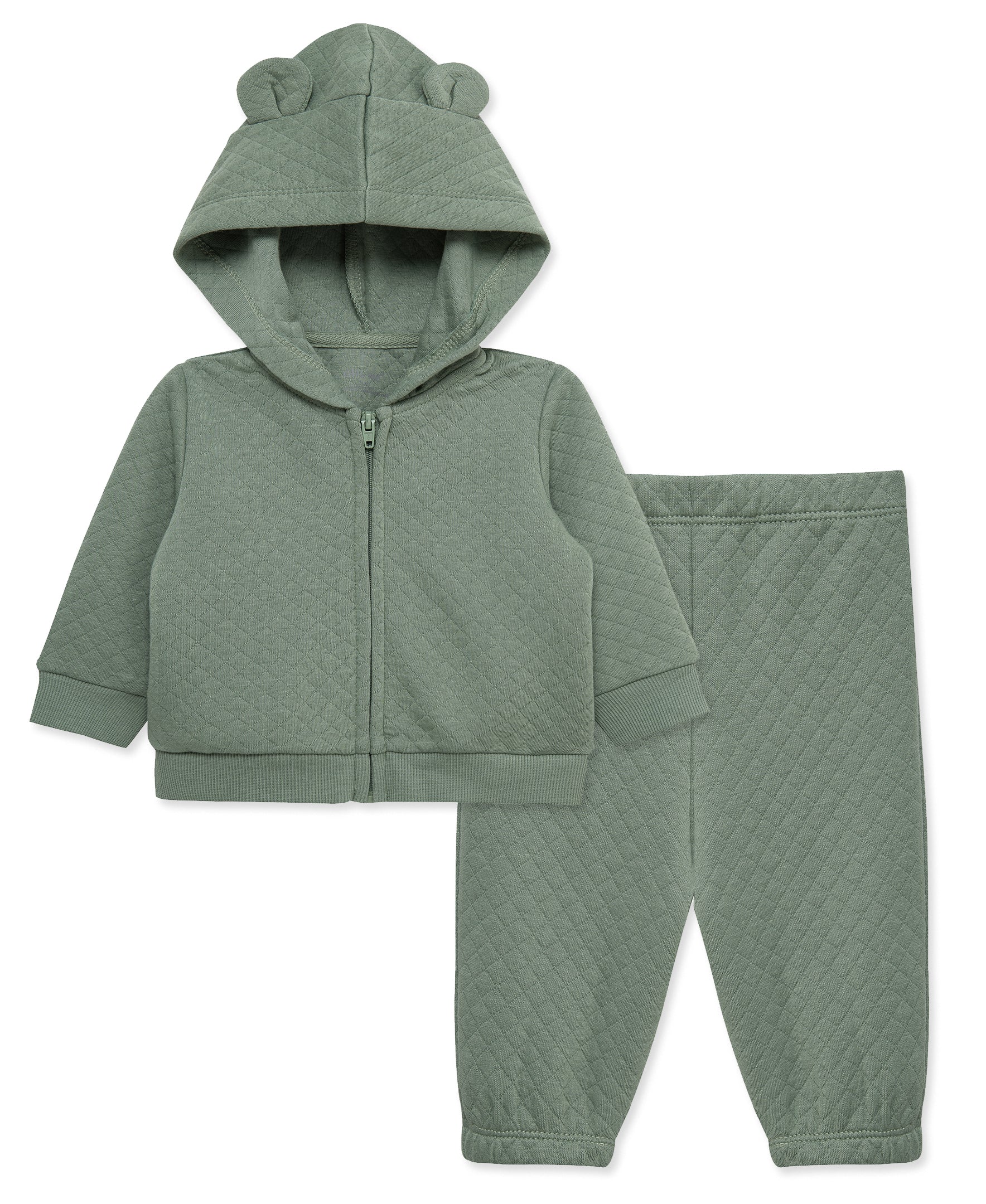 Green Quilted Jacket Set - Little Me