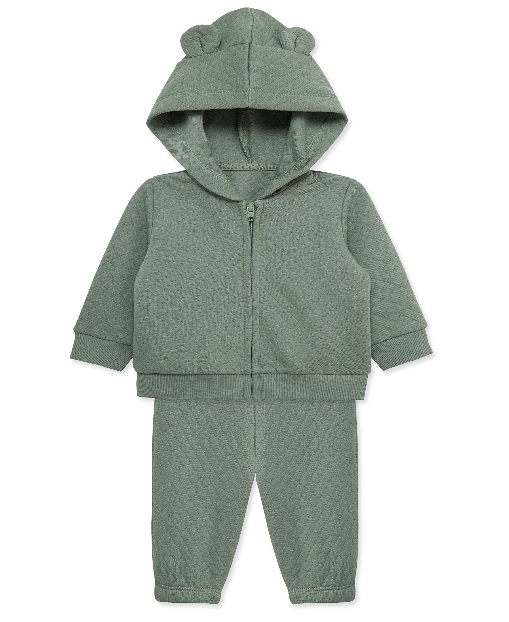 Green Quilted Jacket Set - Little Me