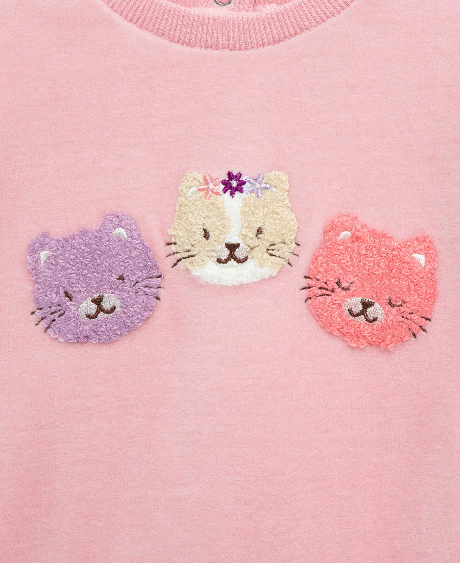 Kitty Pals Velour Pant Set (3M-12M) - Little Me