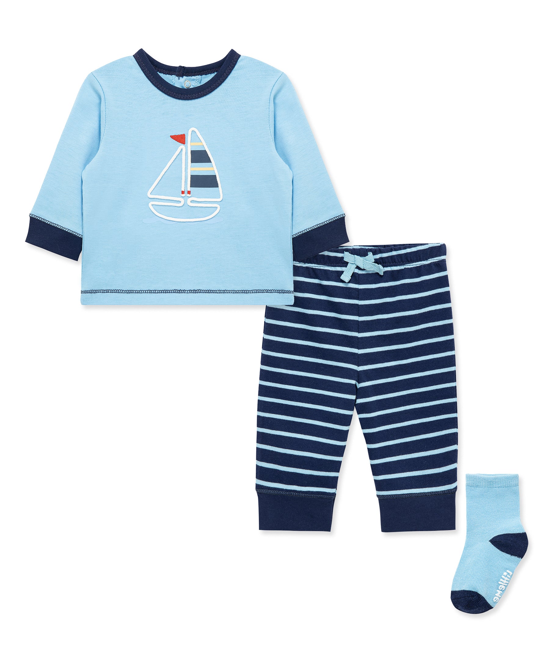 Sailboat Jogger & Sock Set (3M-12M) - Little Me