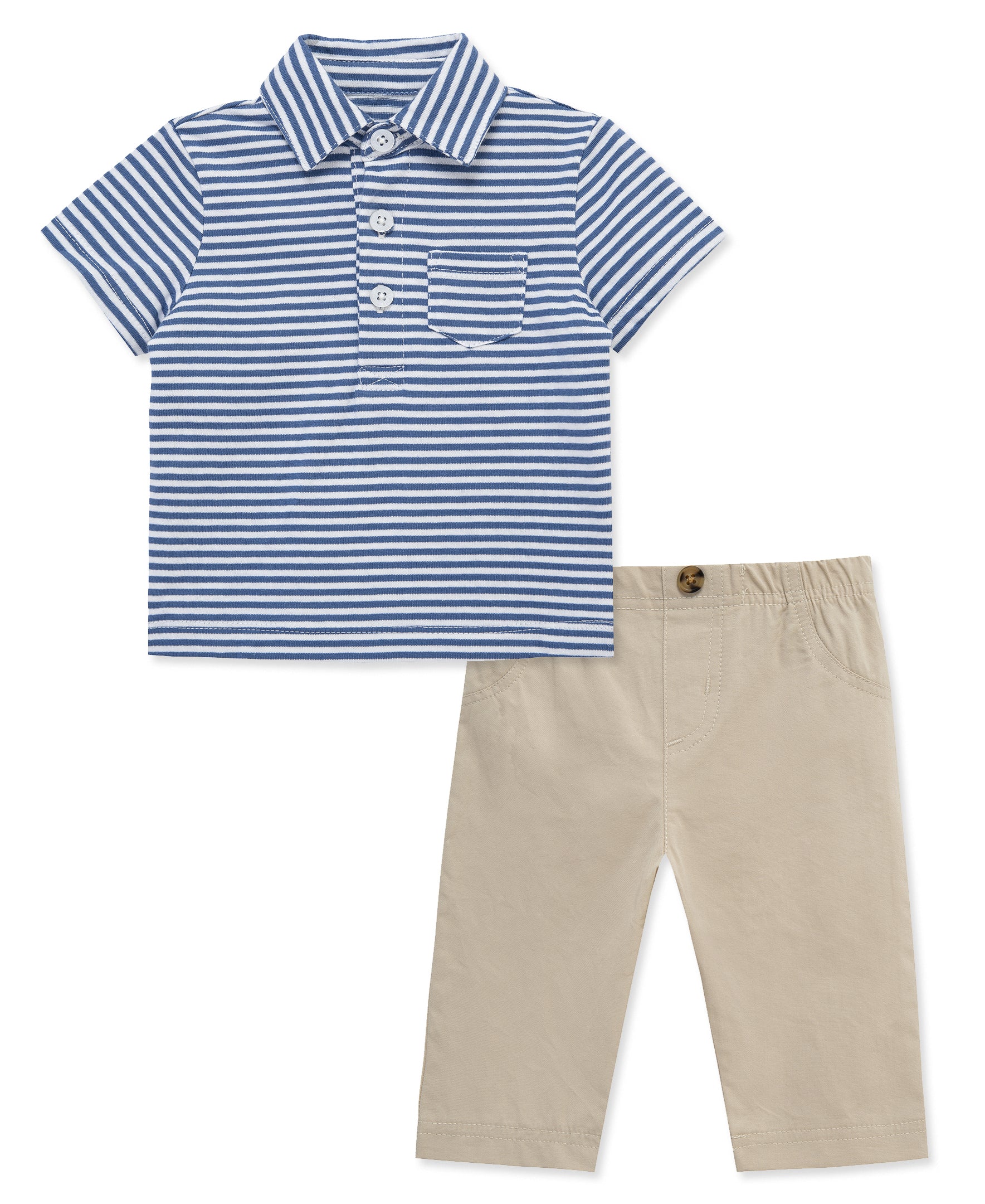 Striped Polo & Pant Set - Little Me
