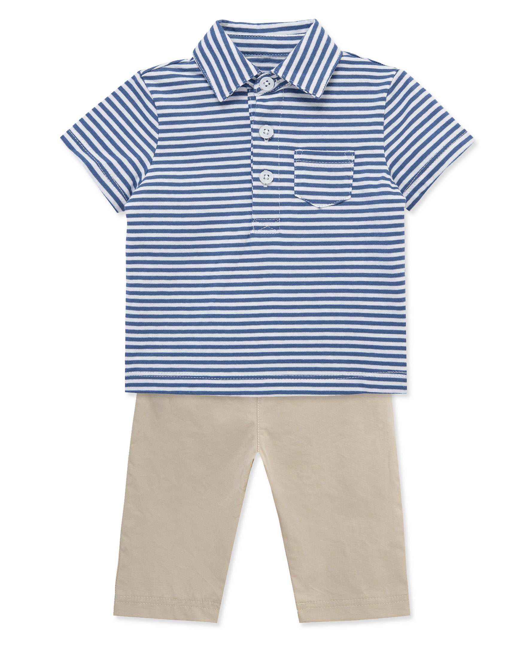 Striped Polo & Pant Set - Little Me