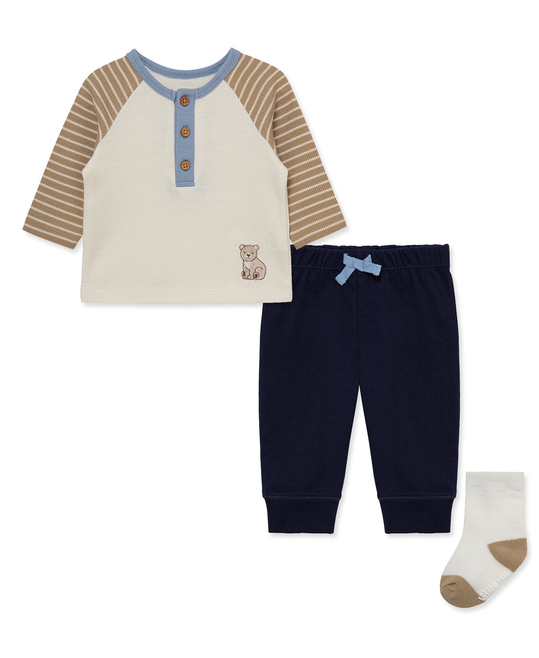 Bear Jogger & Sock Set (12M-24M) - Little Me